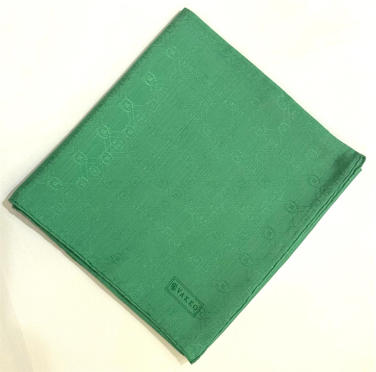 Vakko Monogram Pamuk İpek Eşarp 3000655-Yeni Yeşil