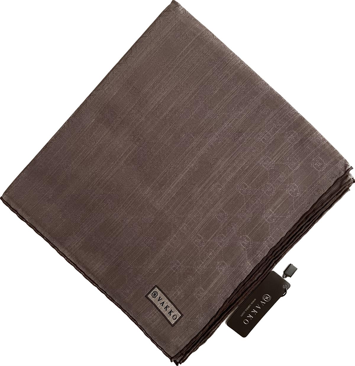 Vakko Monogram Pamuk İpek Eşarp 3000655-Vizon