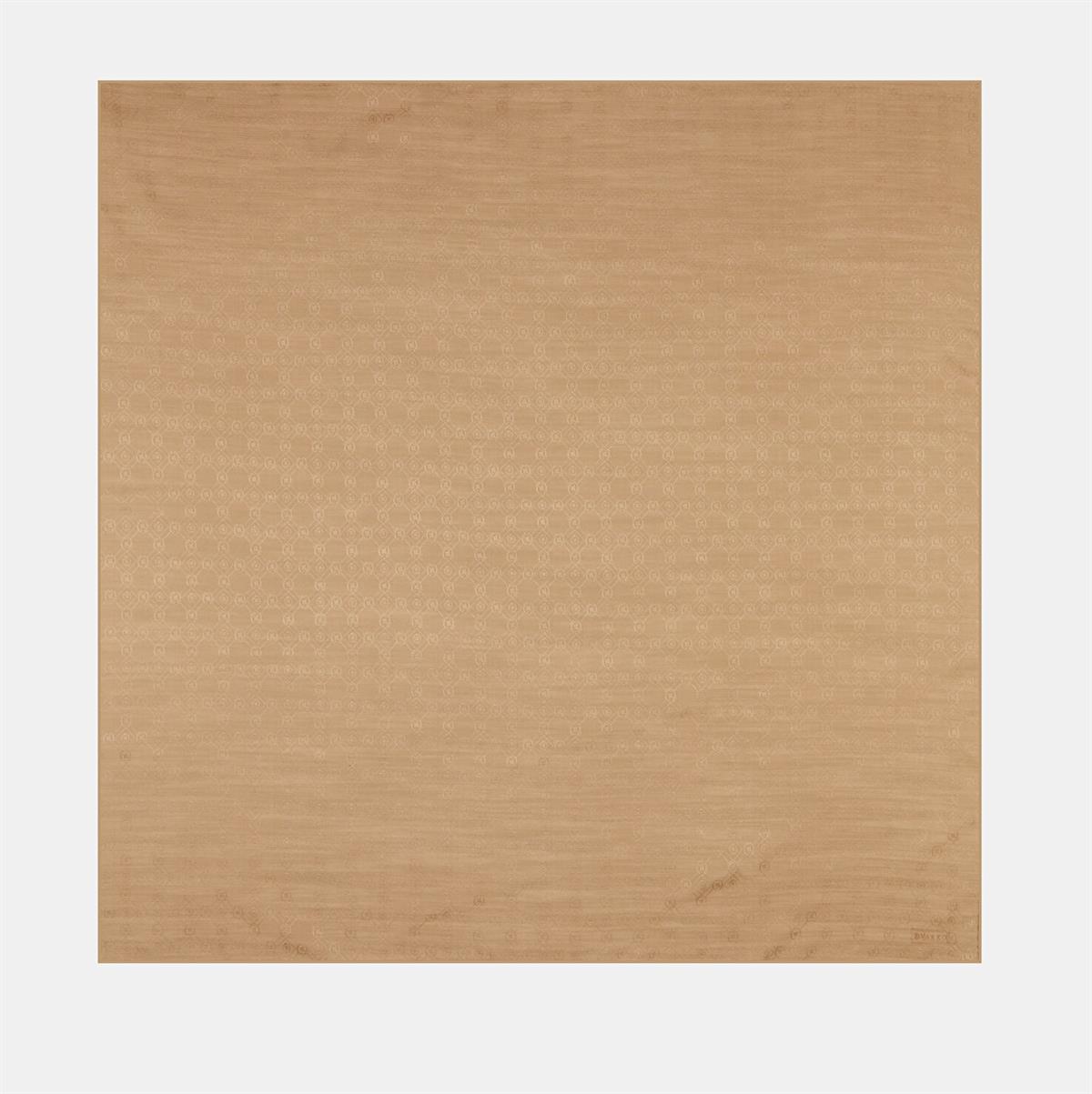 Vakko Monogram Pamuk İpek Eşarp 40829-Kahve