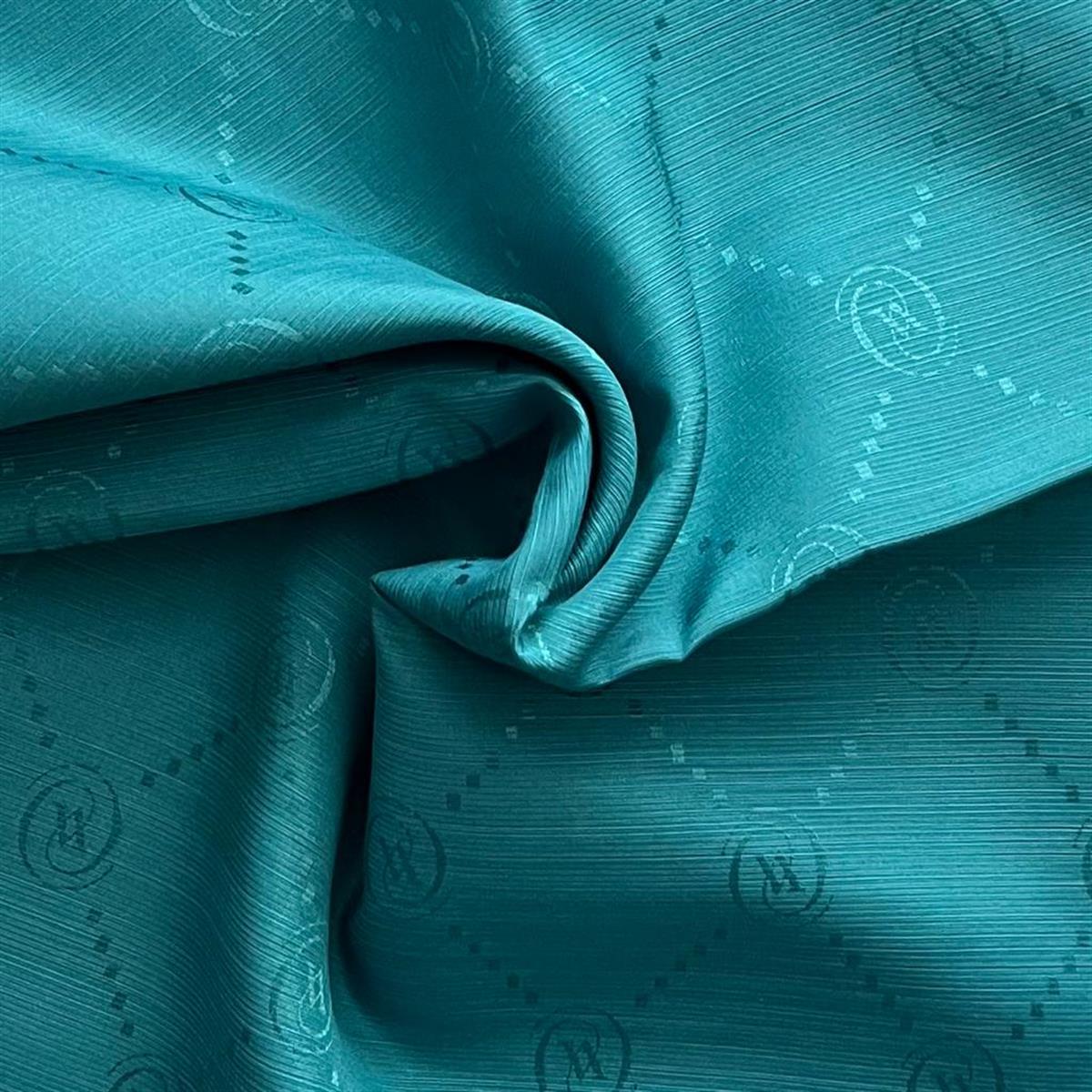 Vakko Monogram Pamuk İpek Şal 30011260-Petrol