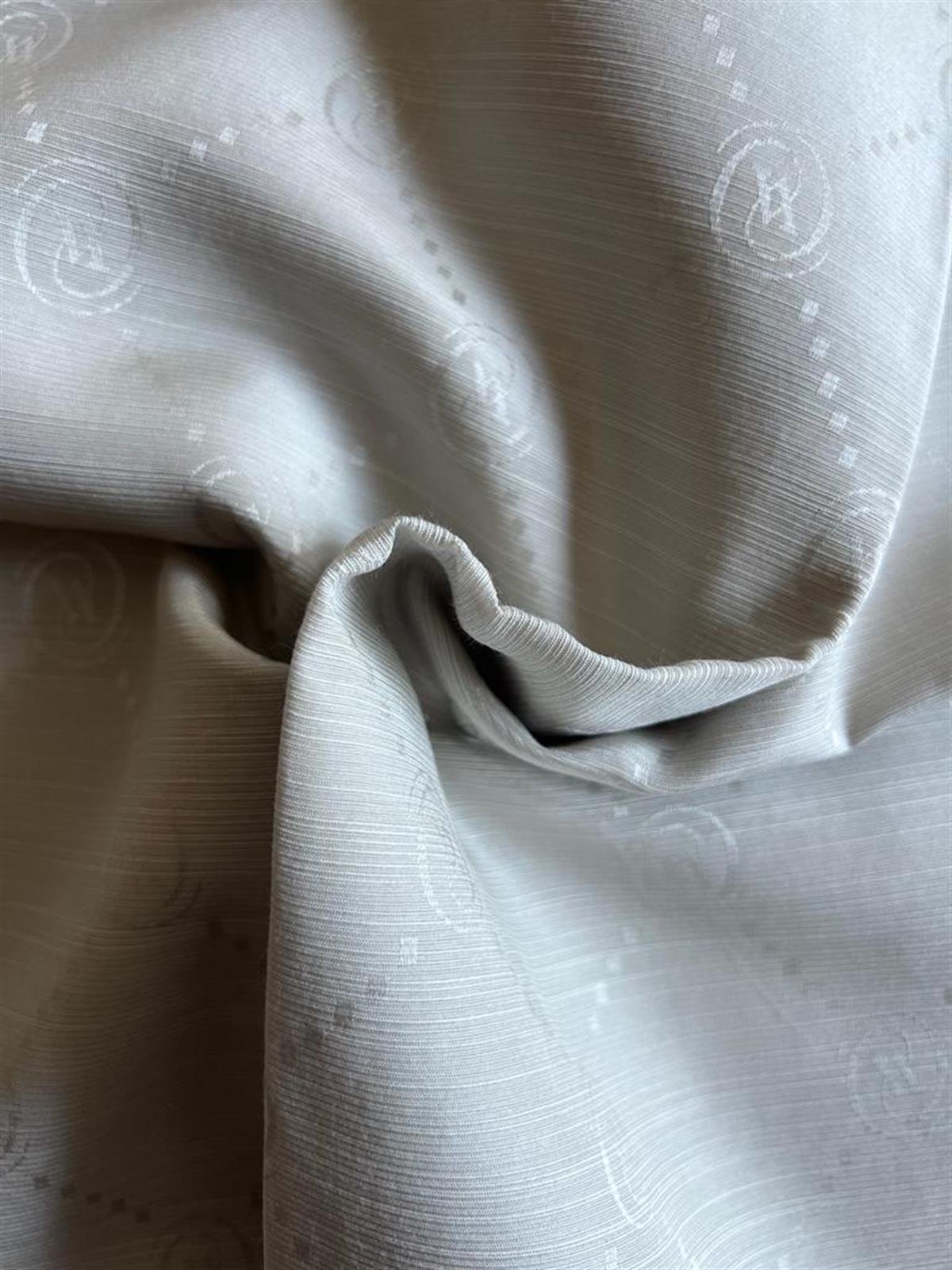 Vakko Monogram Pamuk İpek Şal 30011260-Açık Gri