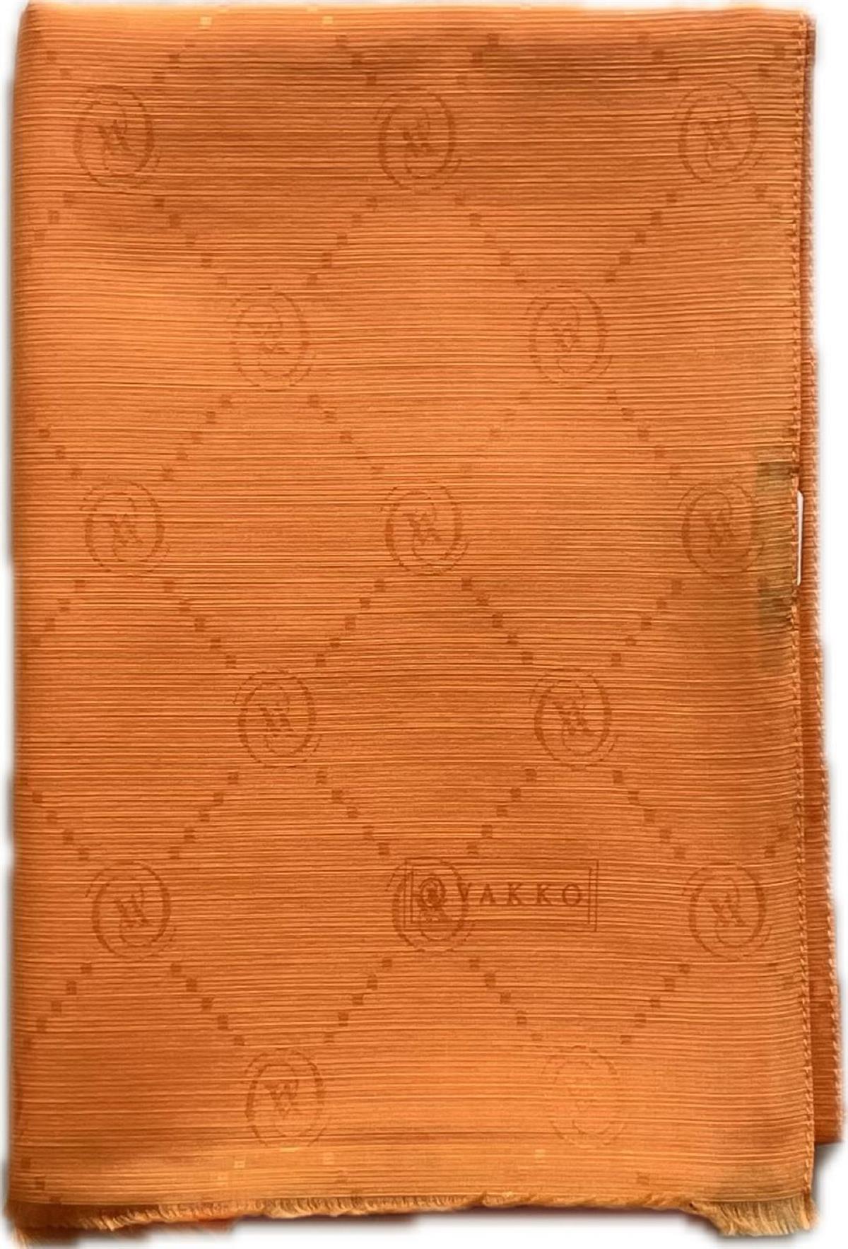 Vakko Monogram Pamuk İpek Şal 30011260-Turuncu