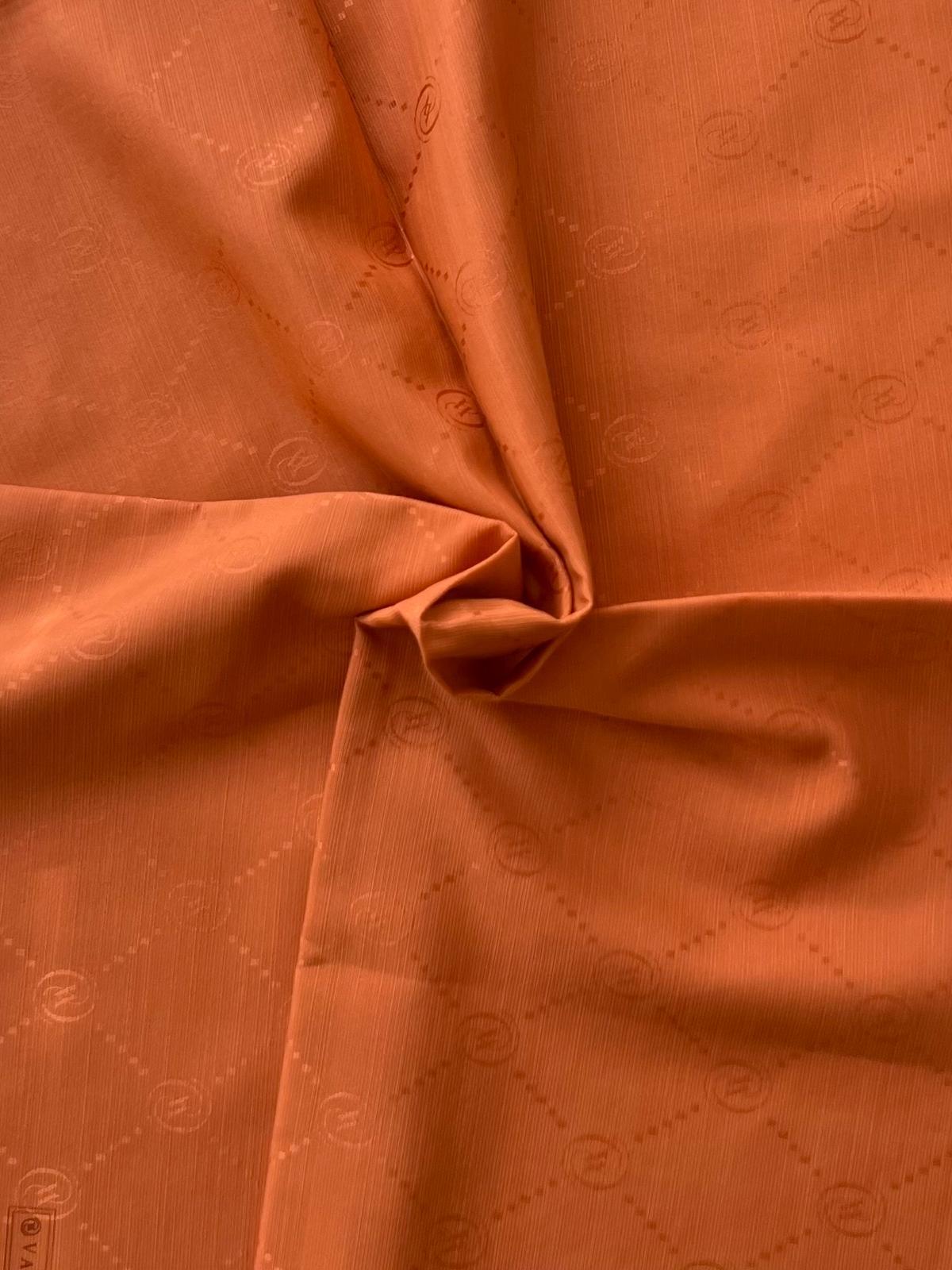 Vakko Monogram Pamuk İpek Şal 30011260-Kiremit