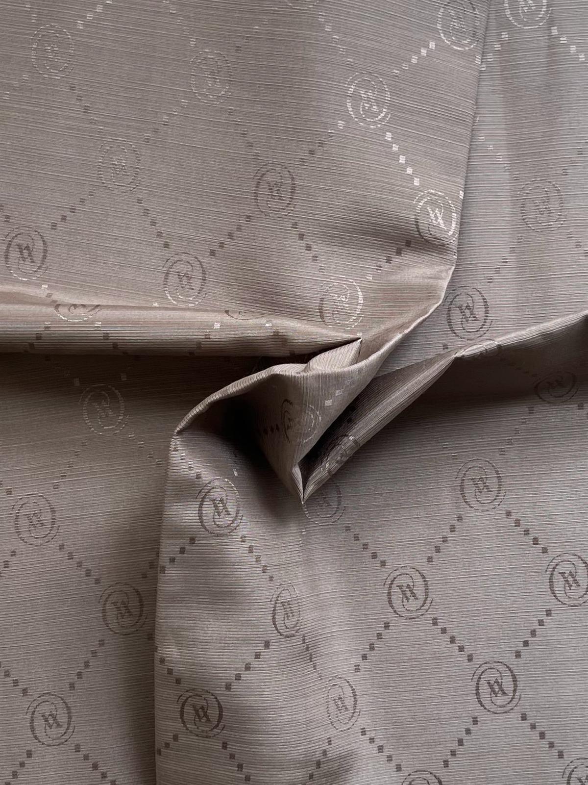 Vakko Monogram Pamuk İpek Şal 30011260-Vizon