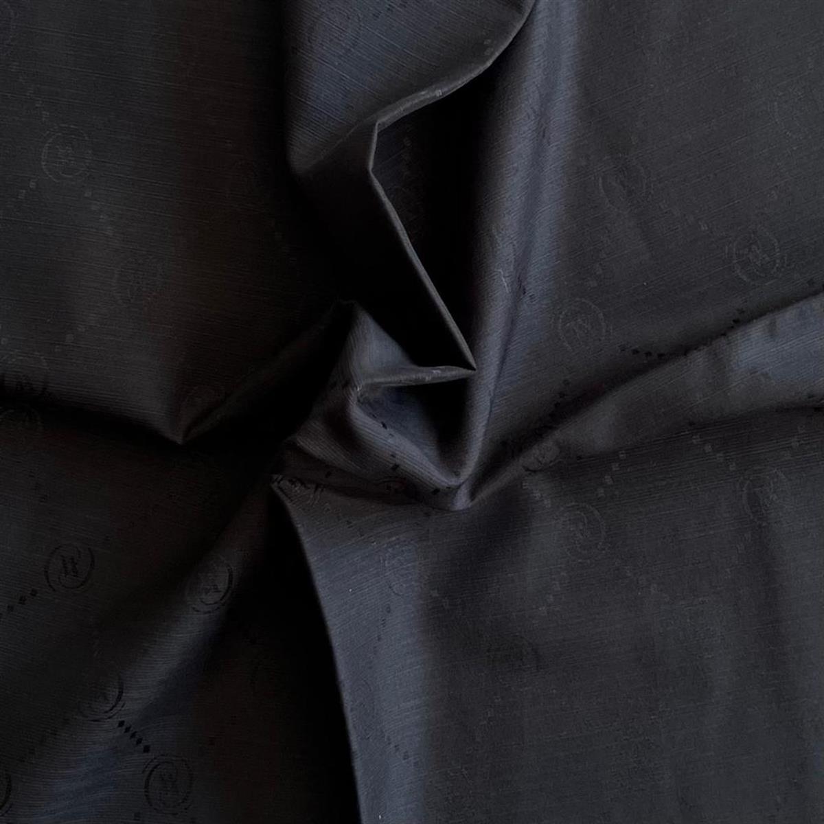 Vakko Monogram Pamuk İpek Şal 30011260-Siyah