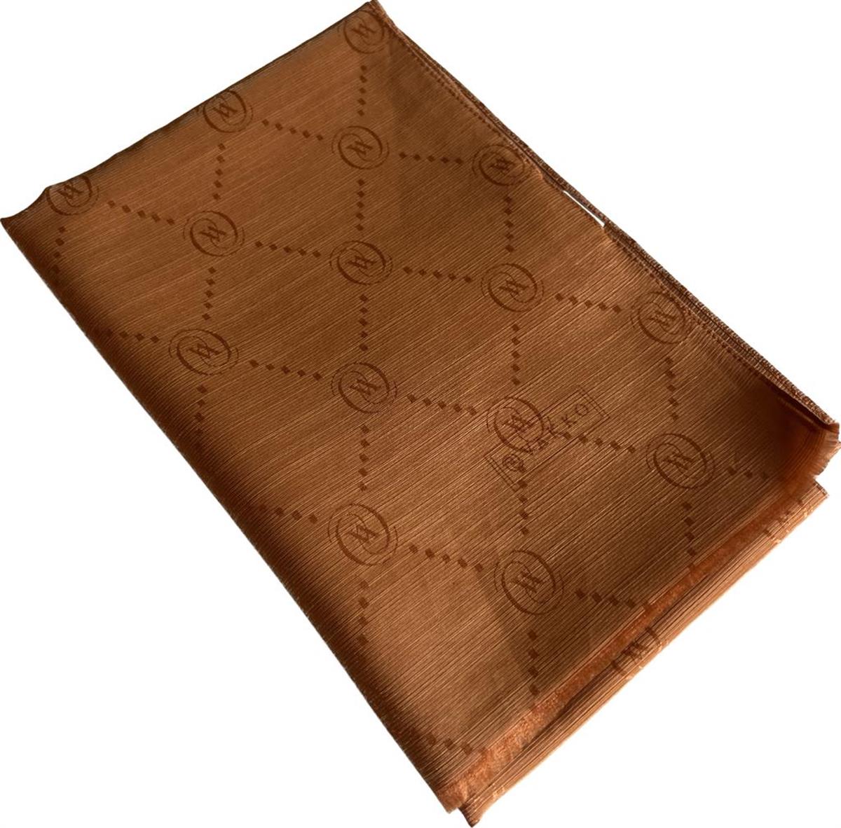 Vakko Monogram Pamuk İpek Şal 30011260-Tarçın