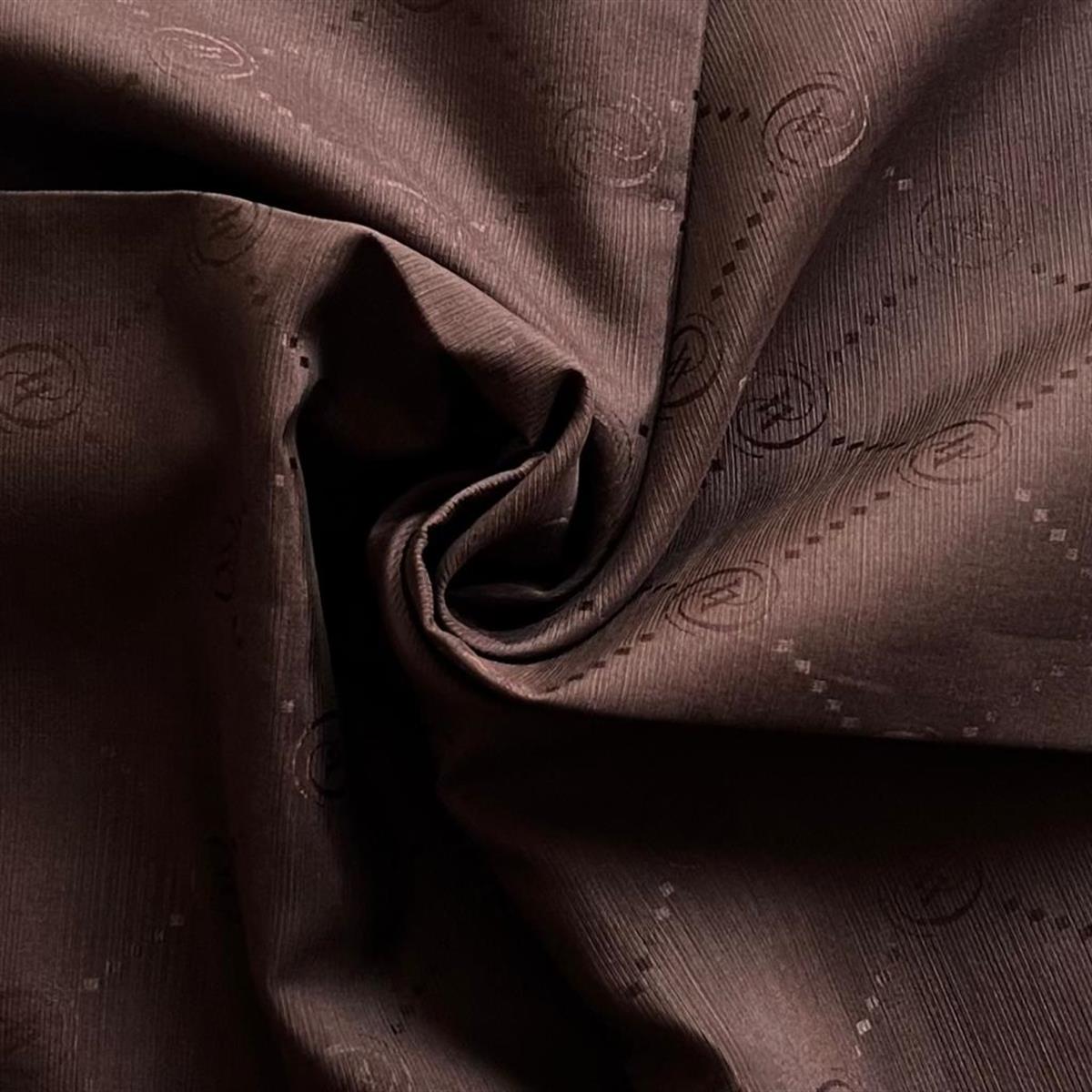 Vakko Monogram Pamuk İpek Şal 30011260-Kızıl Kahve