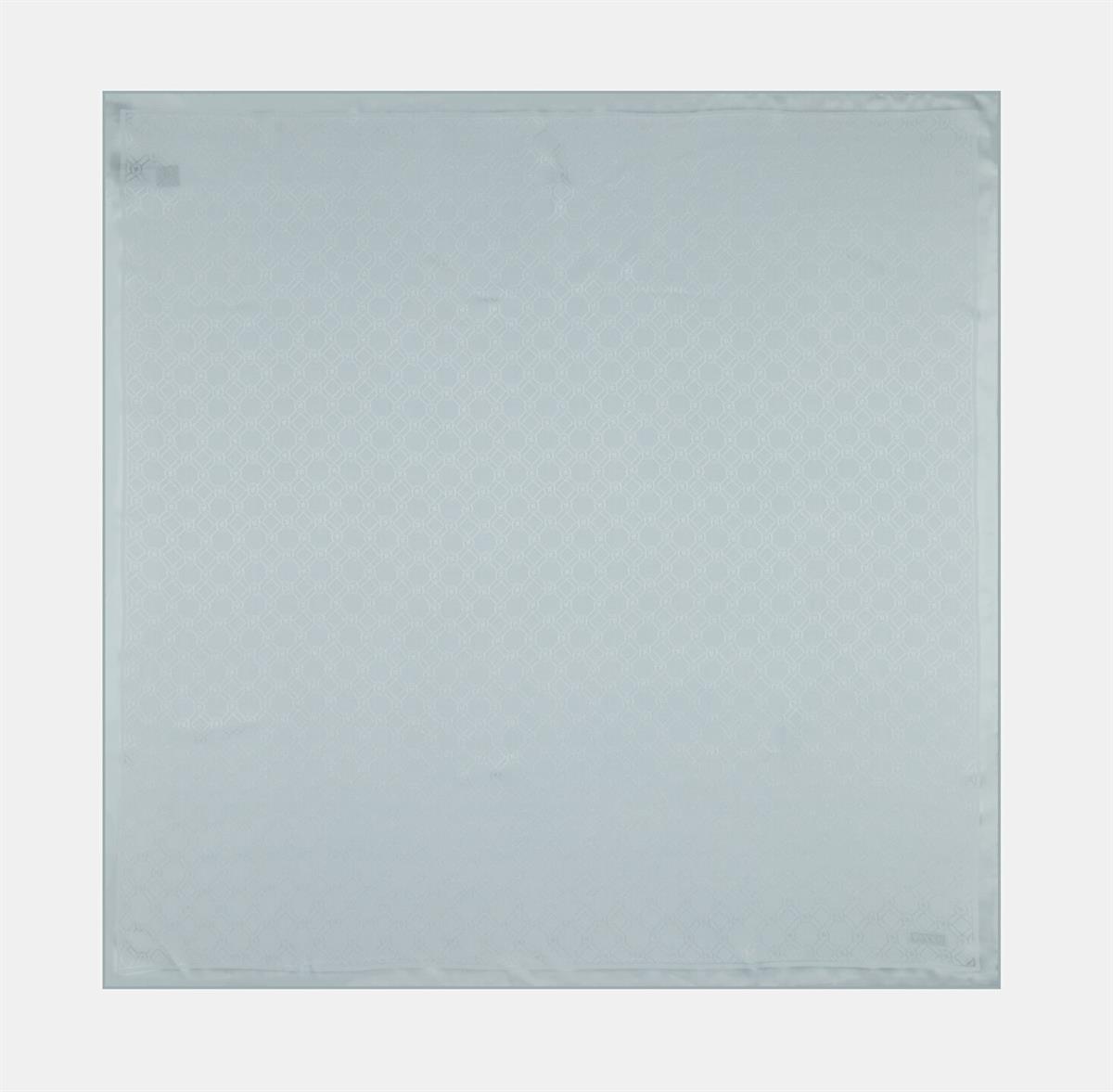 Vakko Özel Seri Monogram Jakarlı Eşarp 40843-Açık Gri