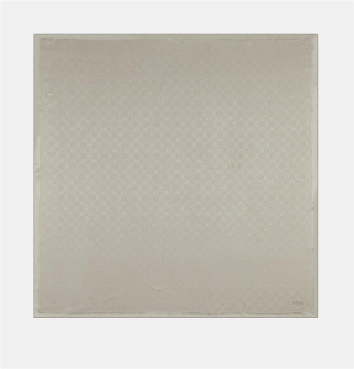 Vakko Özel Seri Monogram Jakarlı Eşarp 40843-Vizon