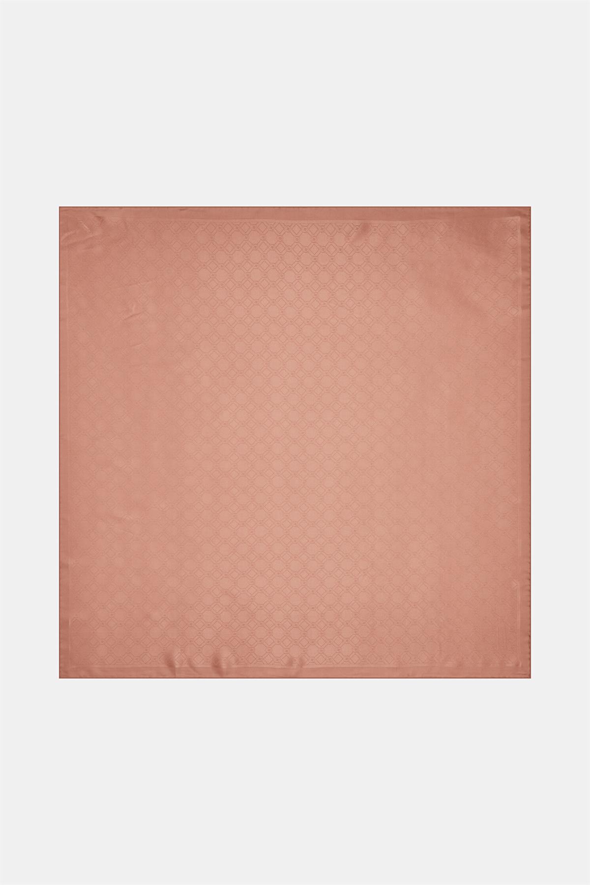 Vakko Özel Seri Monogram Jakarlı Eşarp 40843-Gül Kurusu