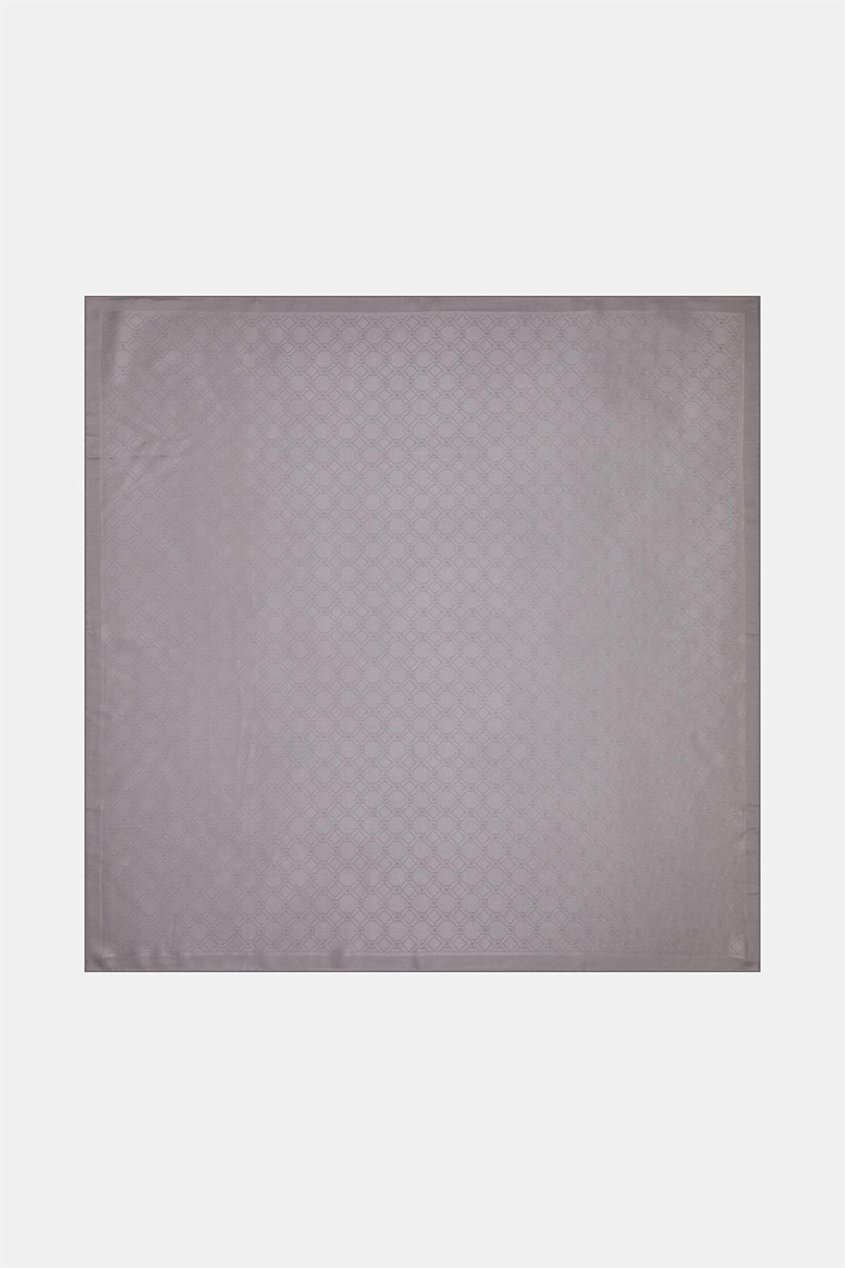 Vakko Özel Seri Monogram Jakarlı Eşarp 40843-Gri