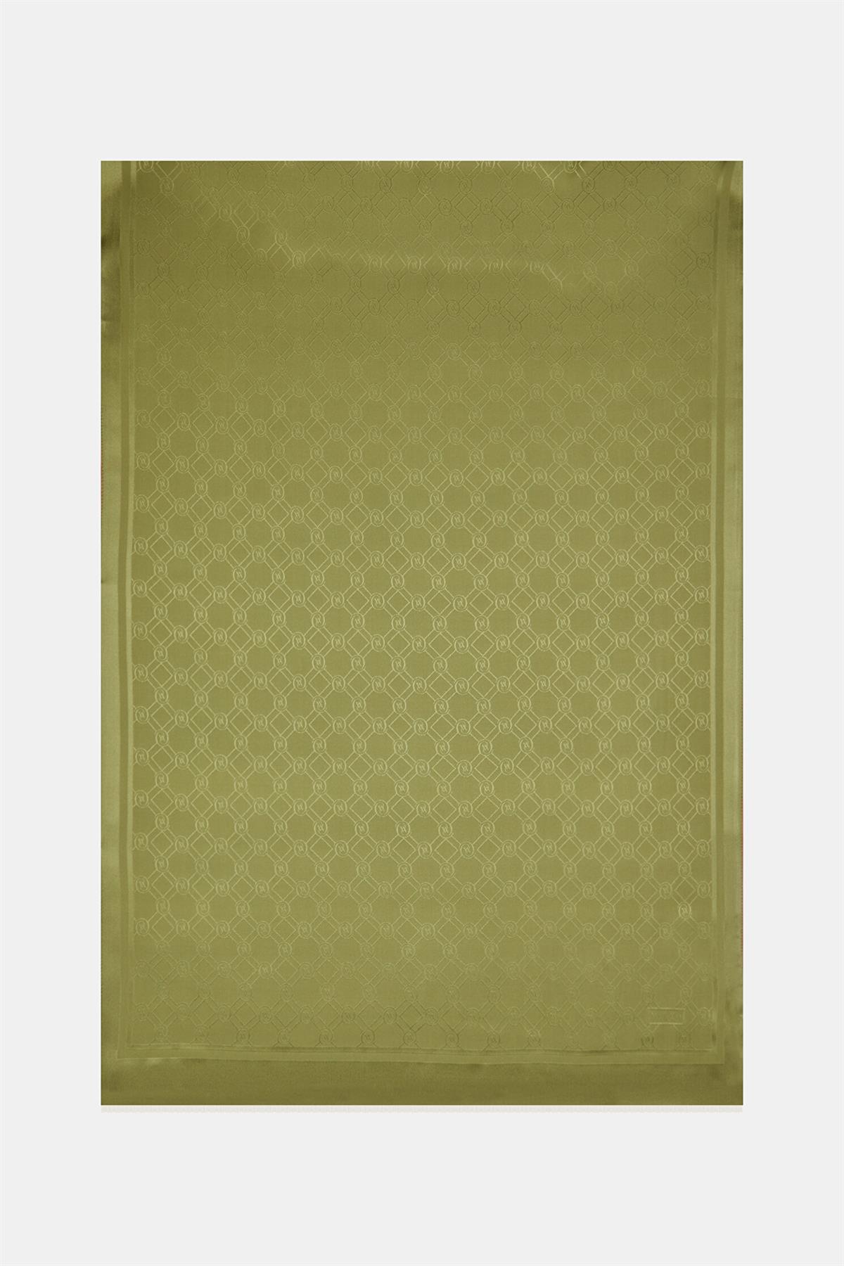 Vakko Özel Seri Monogram Jakarlı Şal 40830-Haki