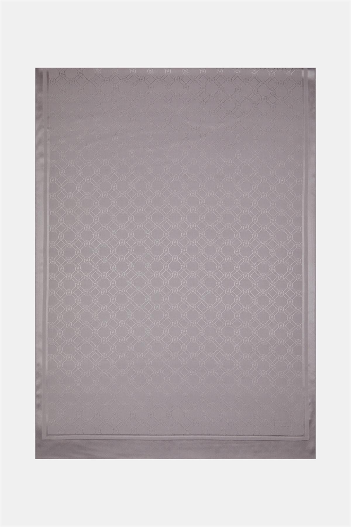 Vakko Özel Seri Monogram Jakarlı Şal 40830-Gri