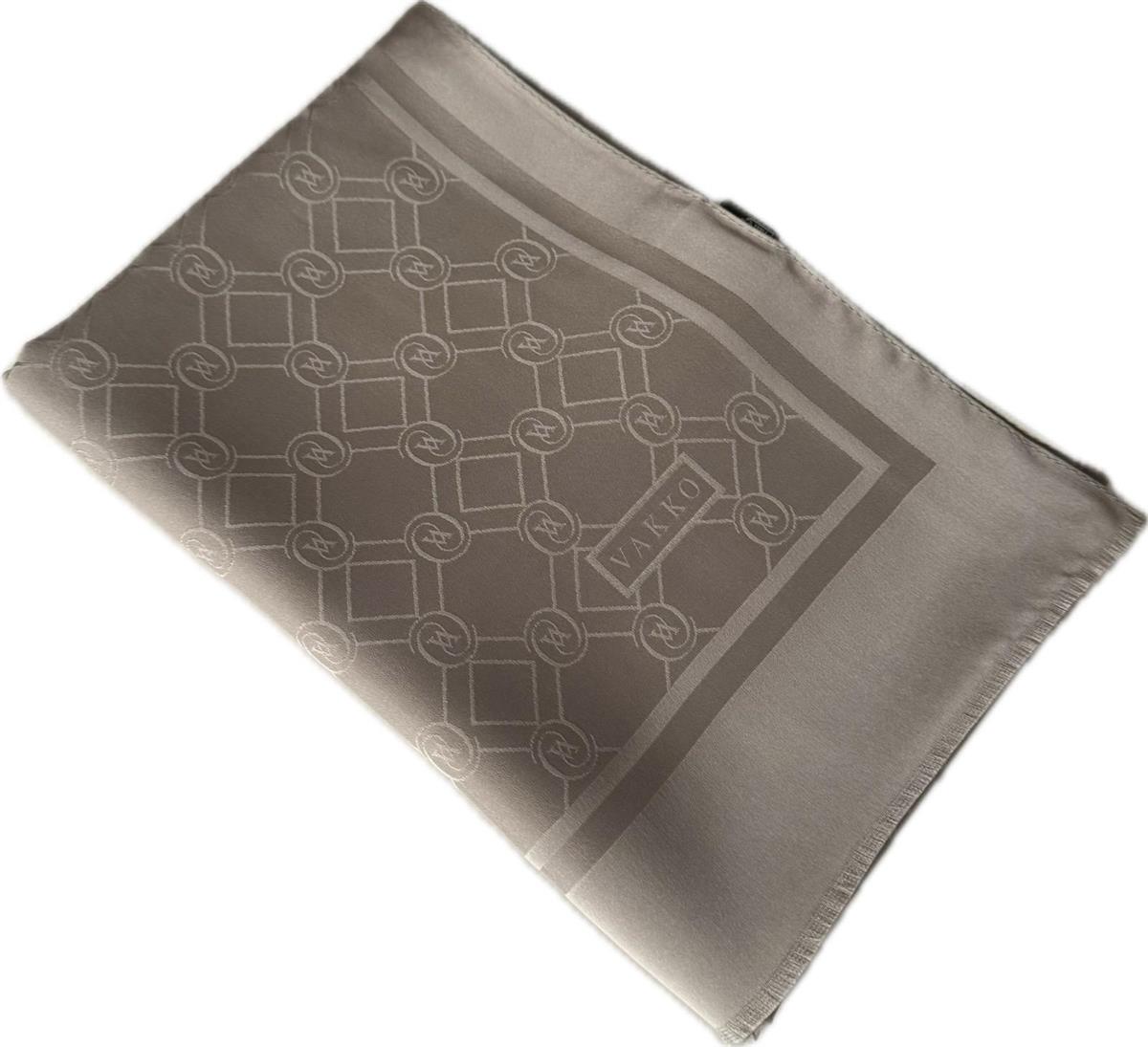 Vakko Özel Seri Monogram Jakarlı Şal 40830-Vizon