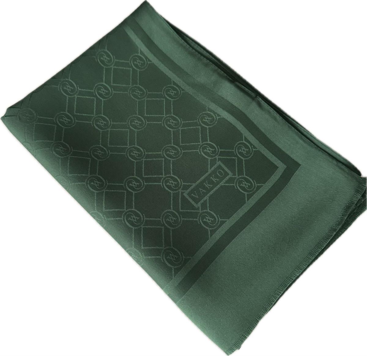 Vakko Özel Seri Monogram Jakarlı Şal 40830-Zümrüt Yeşili