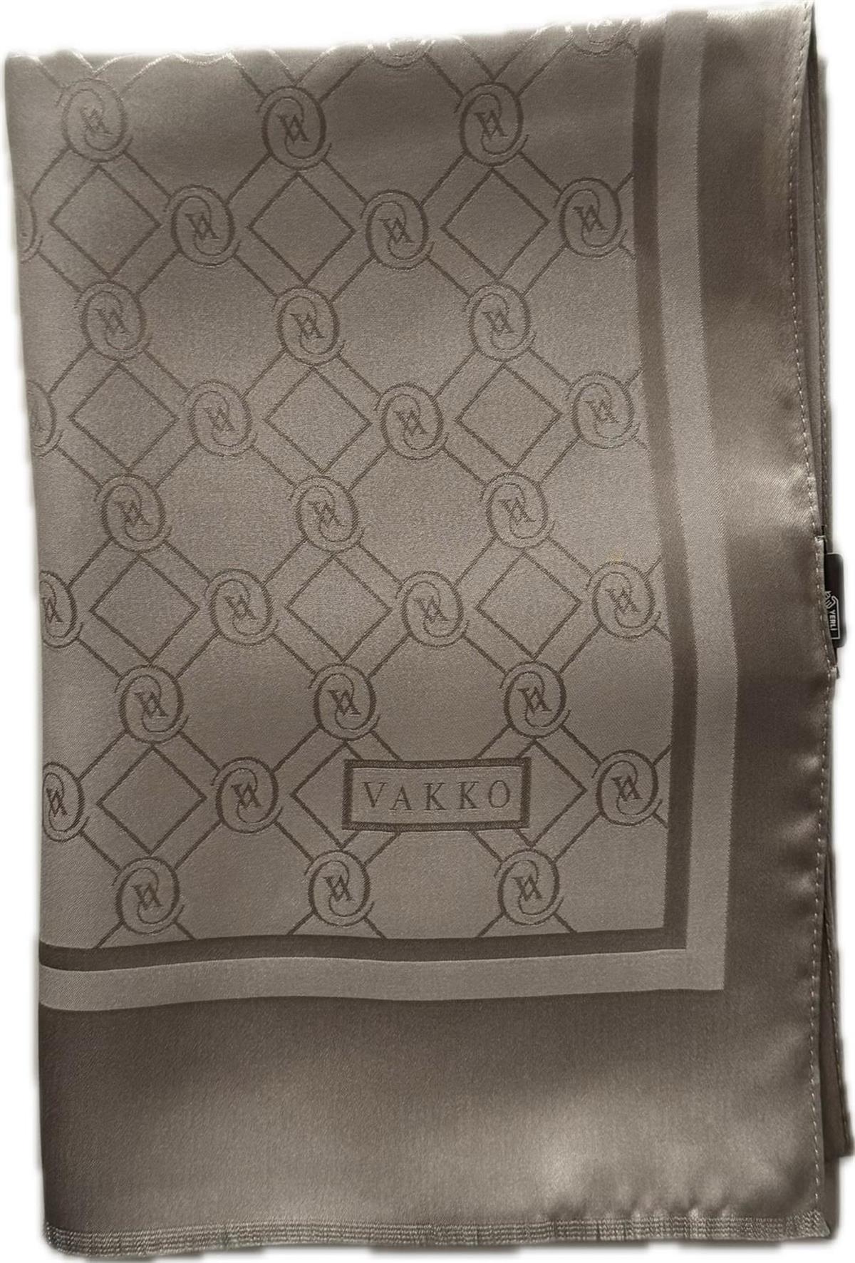 Vakko Özel Seri Monogram Jakarlı Şal 40830-Vizon
