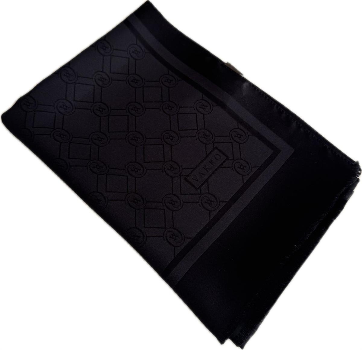 Vakko Özel Seri Monogram Jakarlı Şal 40830-Lacivert