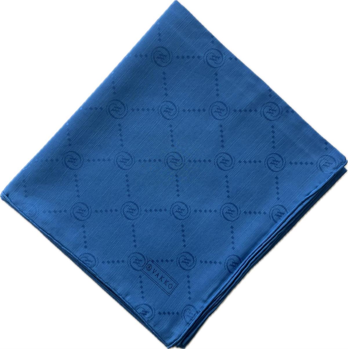 Vakko Pamuk İpek Monogram Eşarp 3001126-Royal Mavi