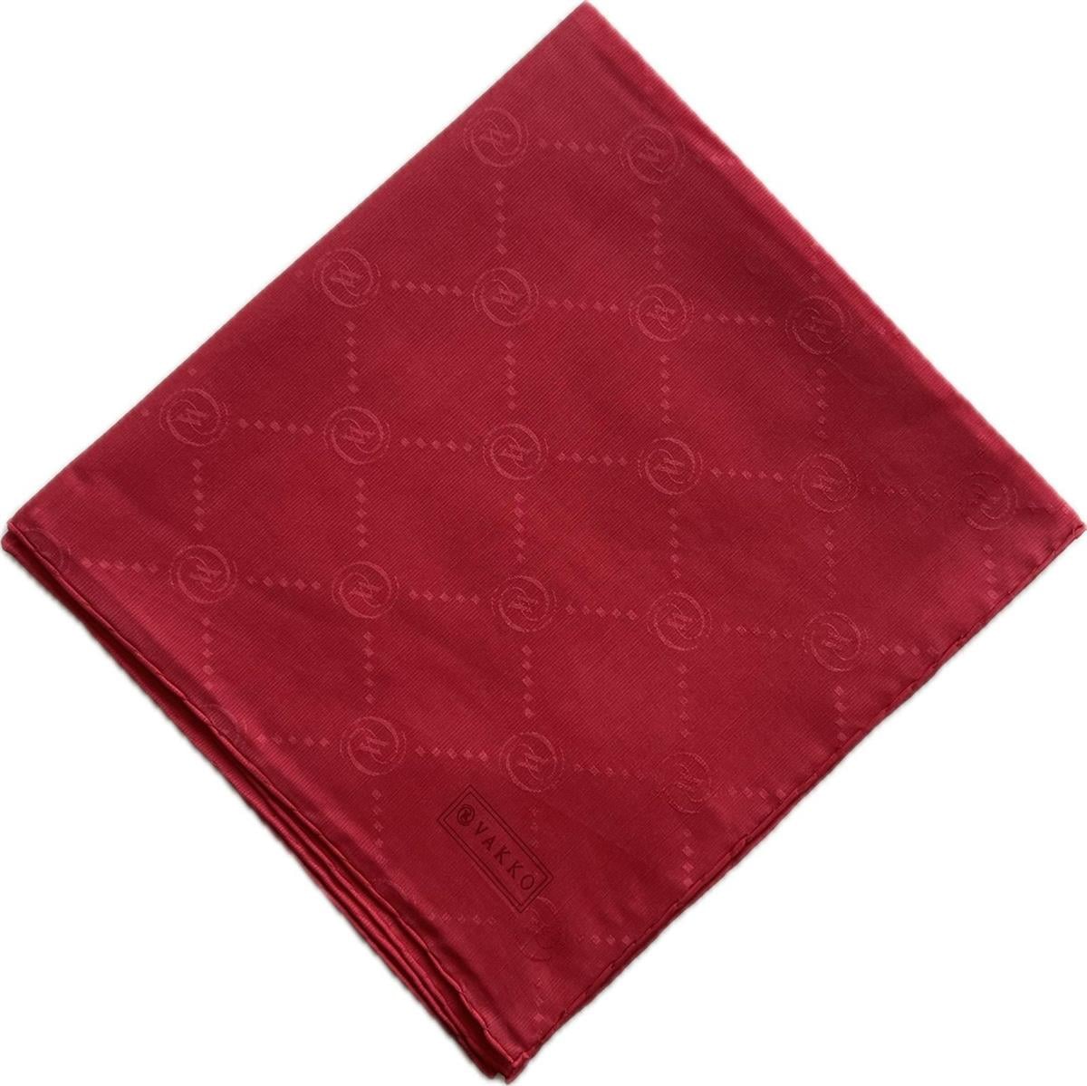 Vakko Pamuk İpek Monogram Eşarp 3001126-Bordo
