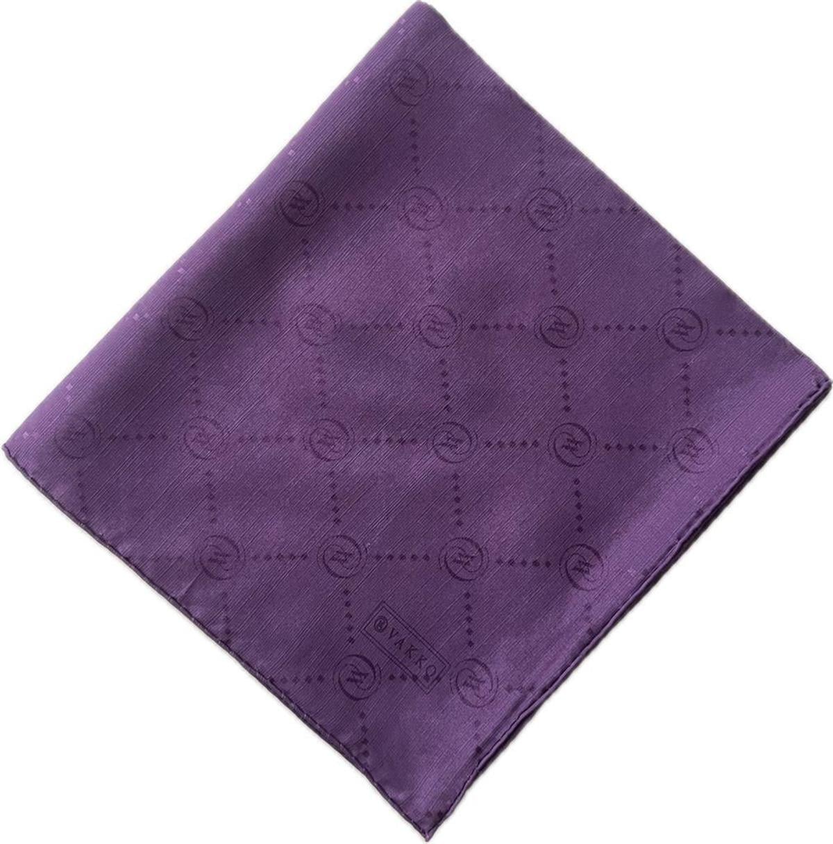 Vakko Pamuk İpek Monogram Eşarp 3001126-Mor