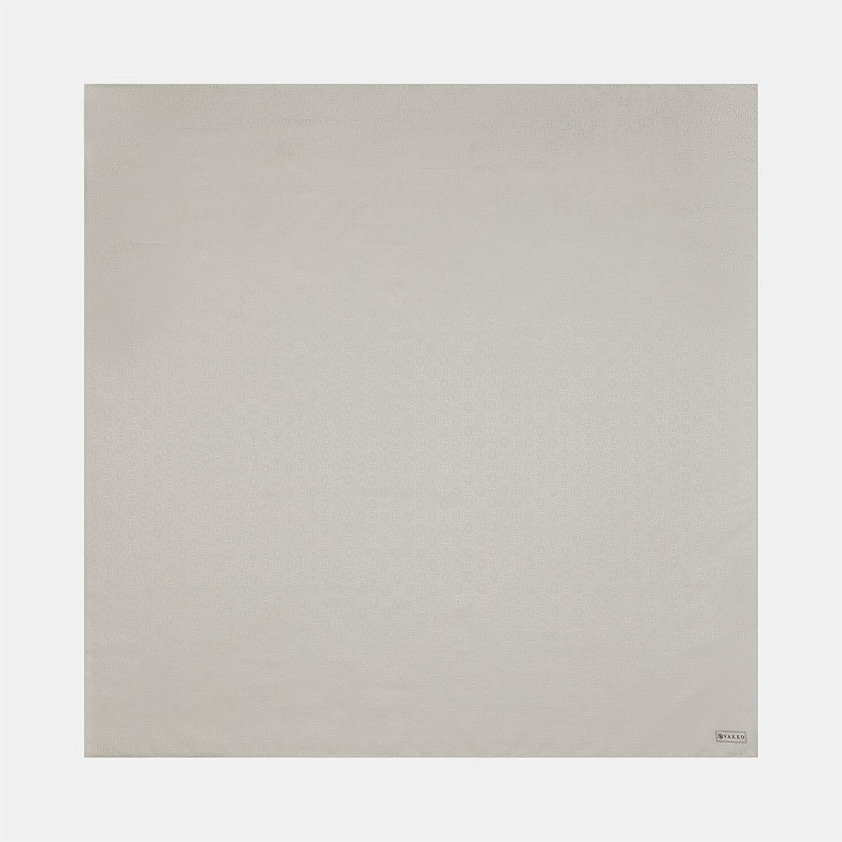 Vakko Pamuk İpek Monogram Eşarp 41301-Beyaz