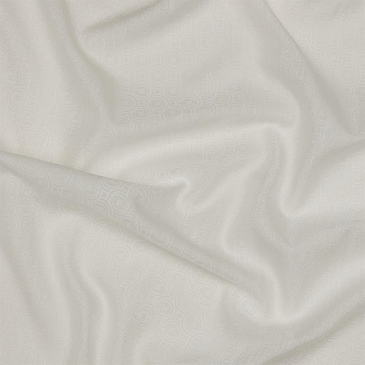 Vakko Pamuk İpek Monogram Eşarp 41301-Beyaz