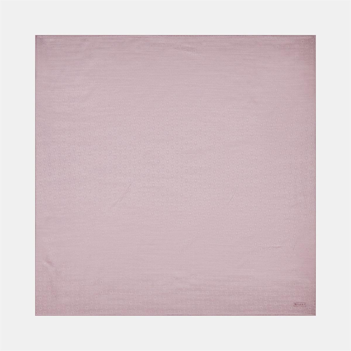 Vakko Pamuk İpek Monogram Eşarp 41301-Açık Lila