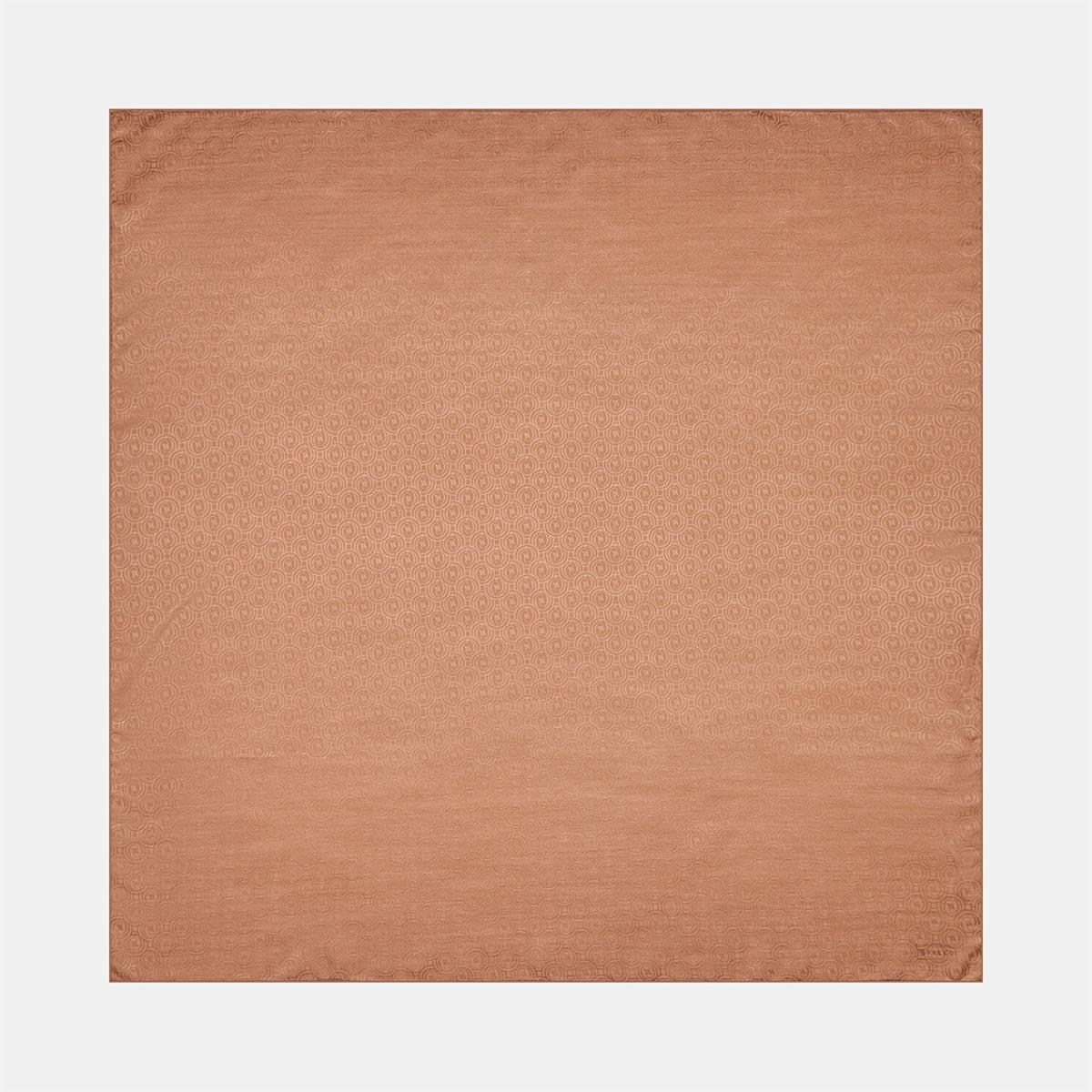 Vakko Pamuk İpek Monogram Eşarp 41301-Koyu Vizon