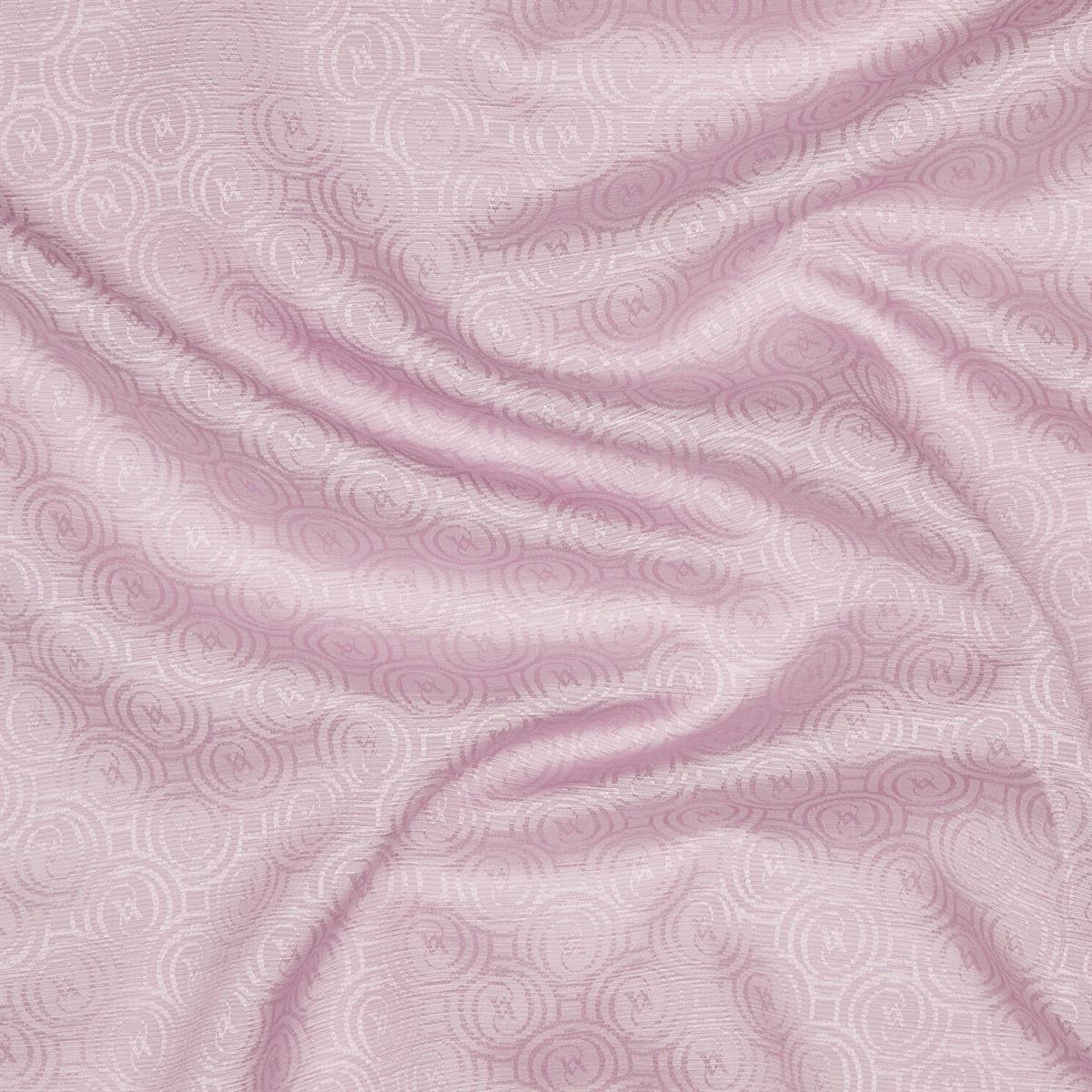 Vakko Pamuk İpek Monogram Eşarp 41301-Açık Lila