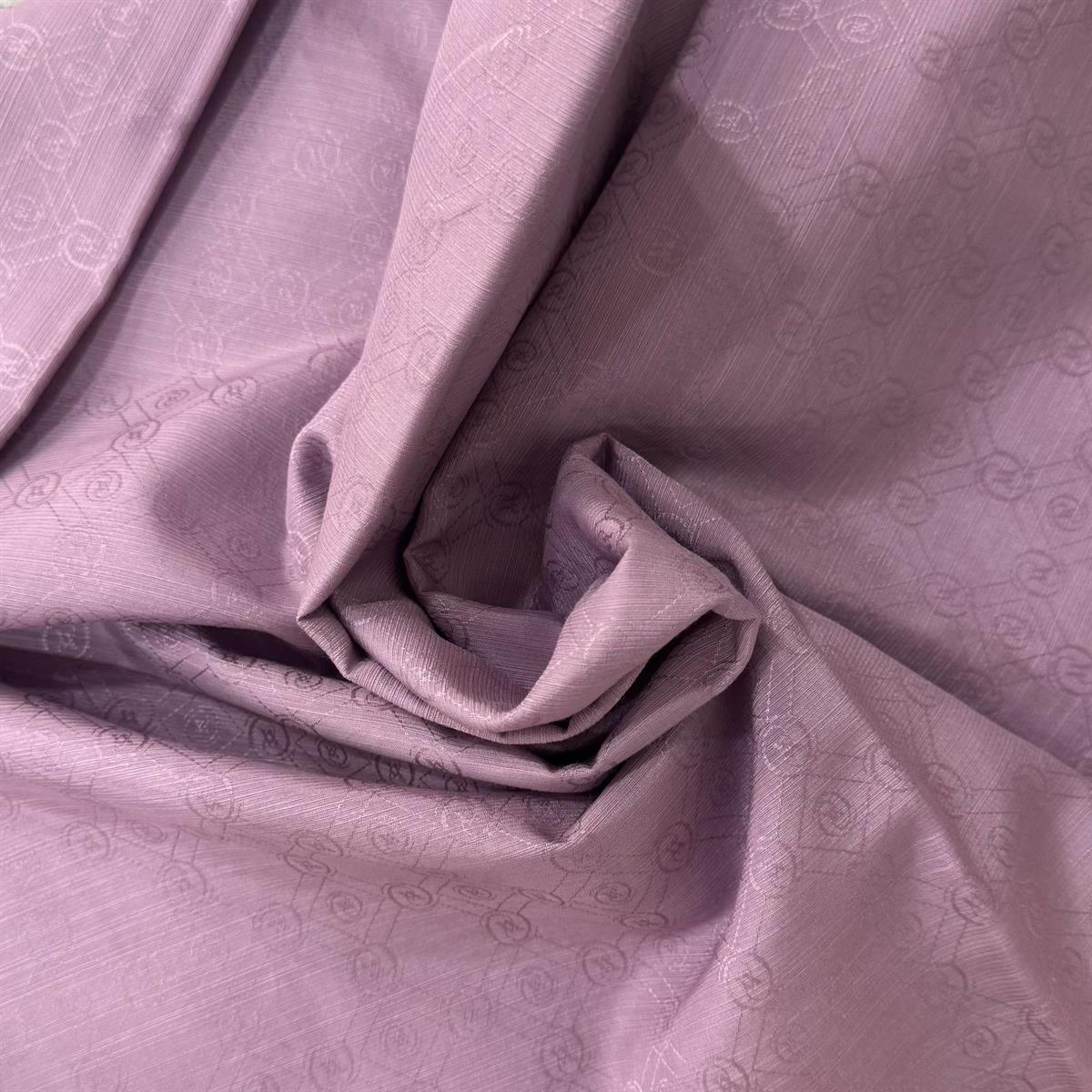 Vakko Pamuk İpek Monogram Şal 40752-Lila