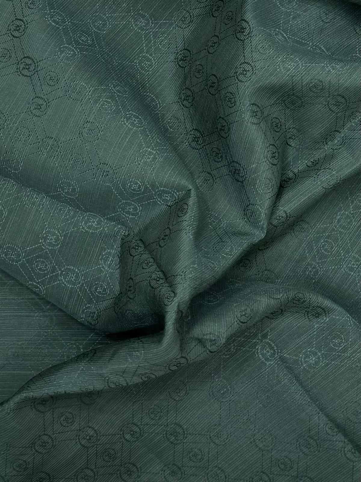 Vakko Pamuk İpek Monogram Şal 40752-Nefti