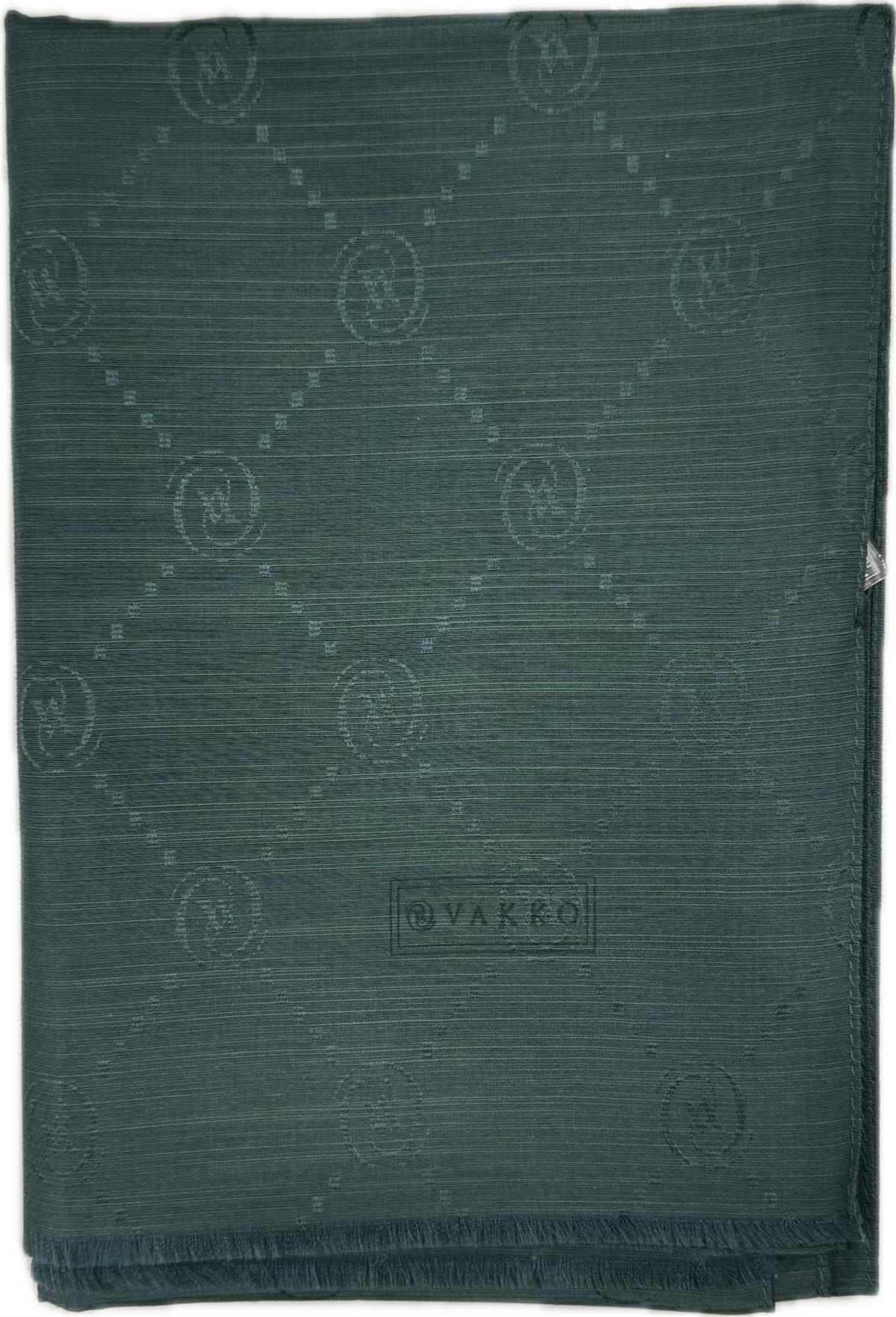 Vakko Pamuk İpek Monogram Şal 40753-Nefti