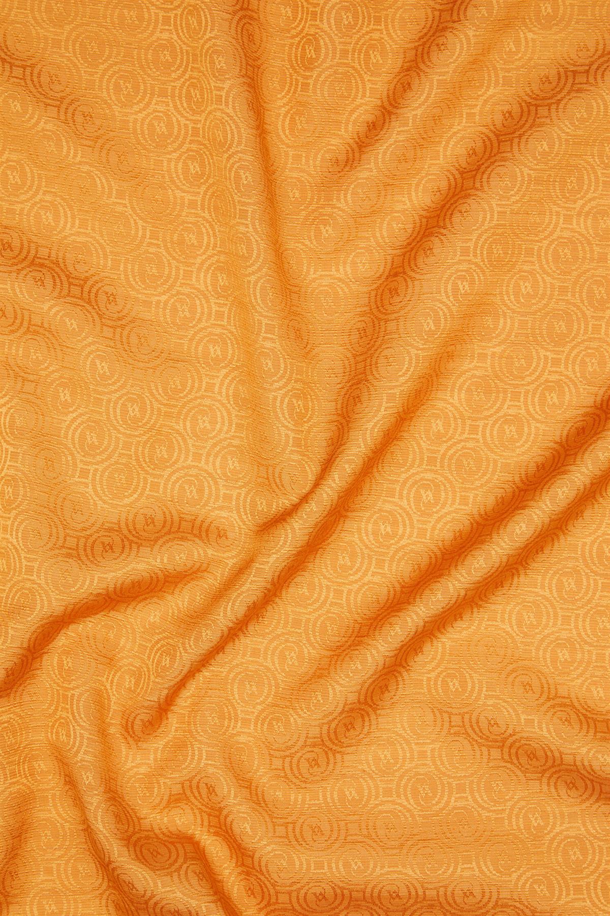 Vakko Pamuk İpek Monogram Şal 41302-Tarçın