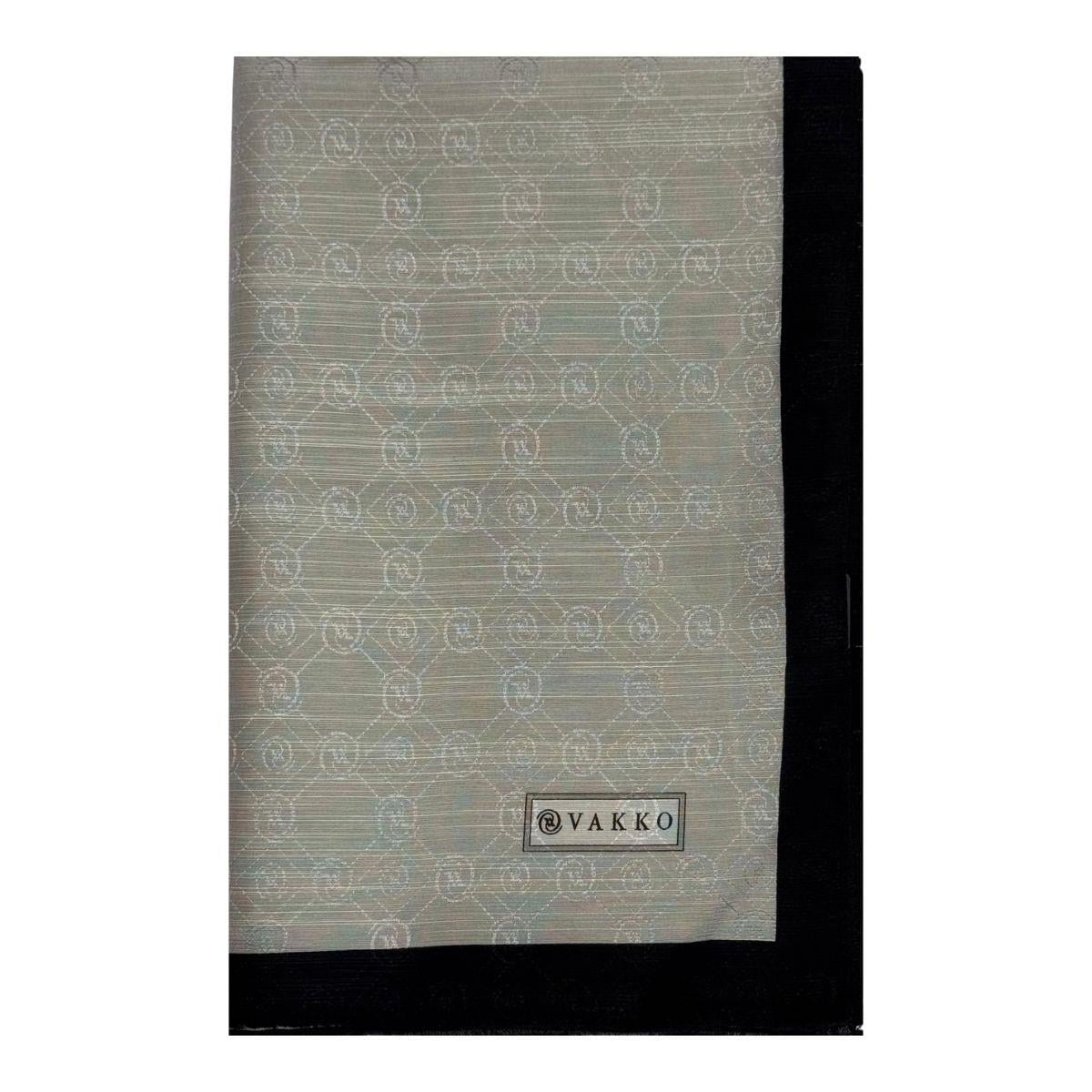 Vakko Pamuk İpek Monogram Şal 44225-Açık Kum Koyu Kahve