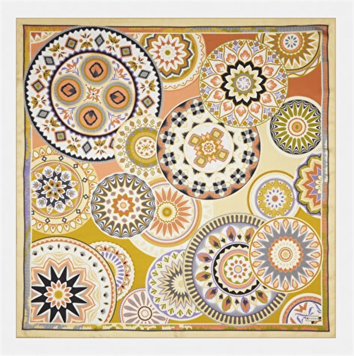 Vakko Tivil İpek Eşarp 41034-Sarı-Açık Sarı