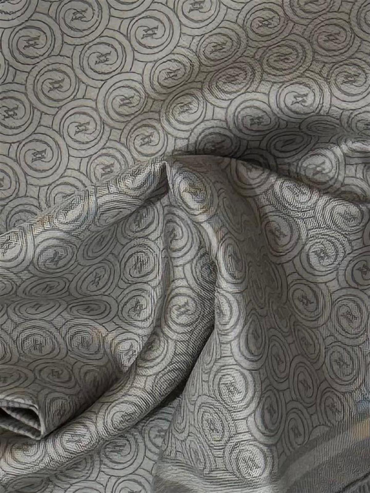 Vakko Tivil Monogram İpek Eşarp 41408-Kum