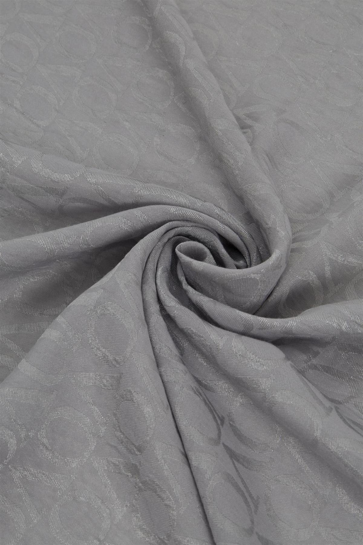 Valentino Orlandi Jakarlı Monogram Şal  27042025-Gümüş Gri