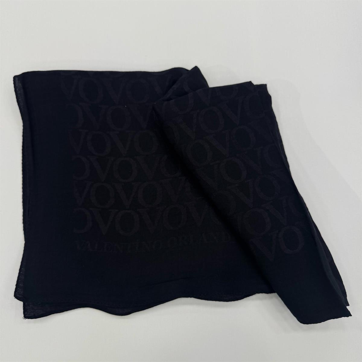 Valentino Orlandi Jakarlı Monogram Şal  27042025-Lacivert