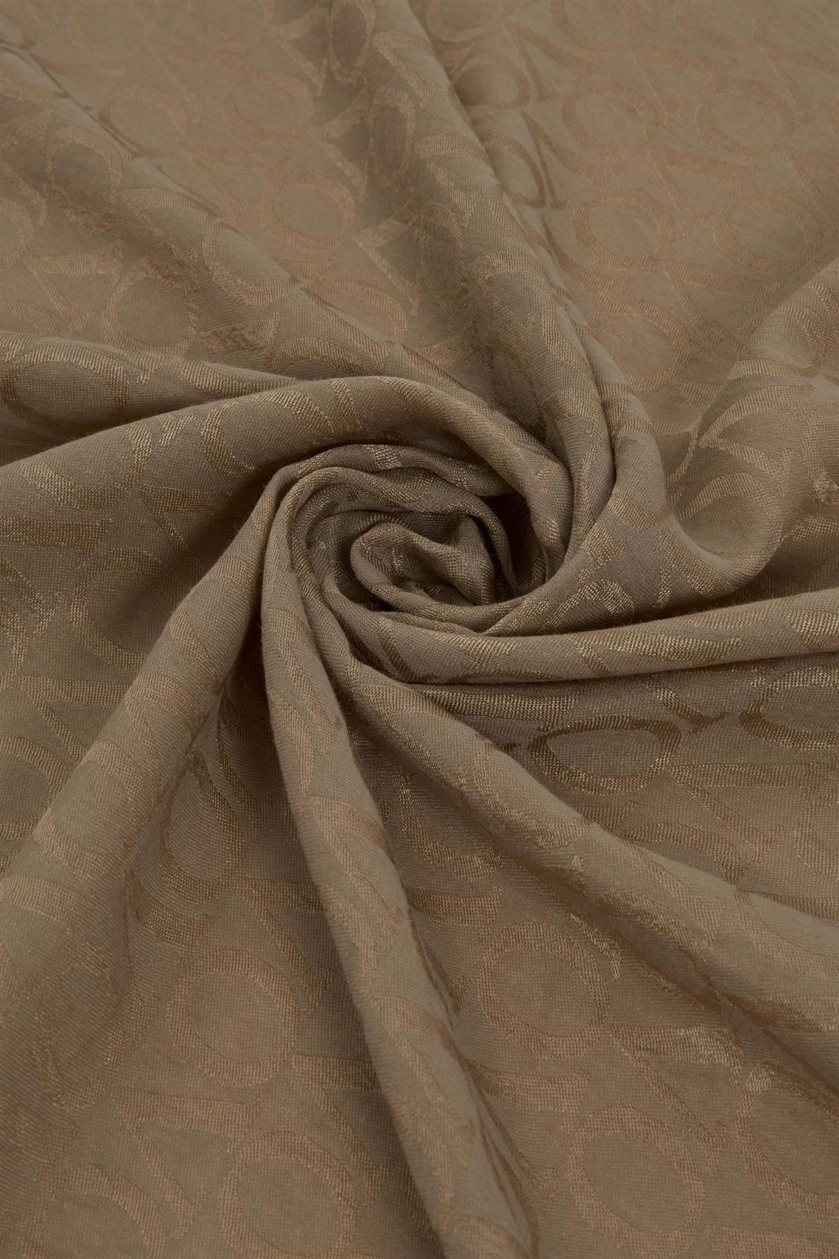 Valentino Orlandi Jakarlı Monogram Şal  27042025-Vizon