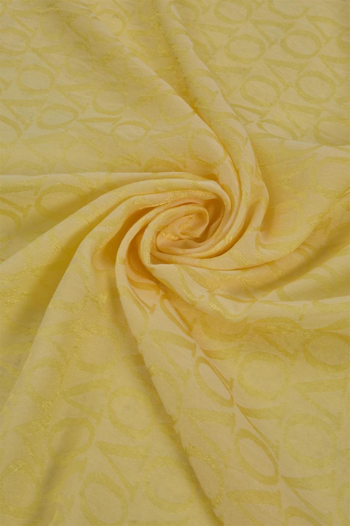 Valentino Orlandi Jakarlı Monogram Şal  27042025-Sarı