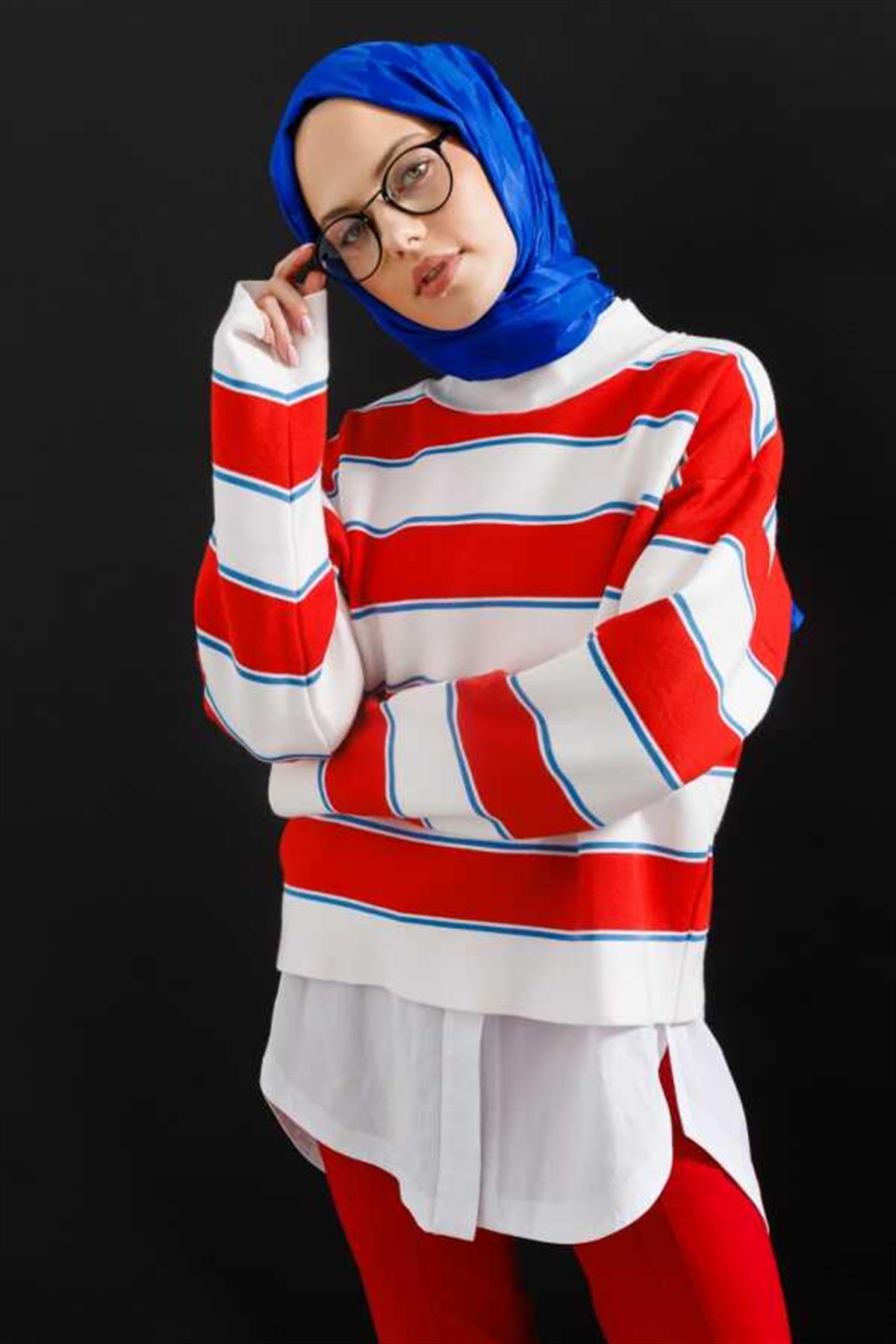 Valor Scarf  Kazayağı Desenli İpeksi Jakarlı Şal 06112024-Saks