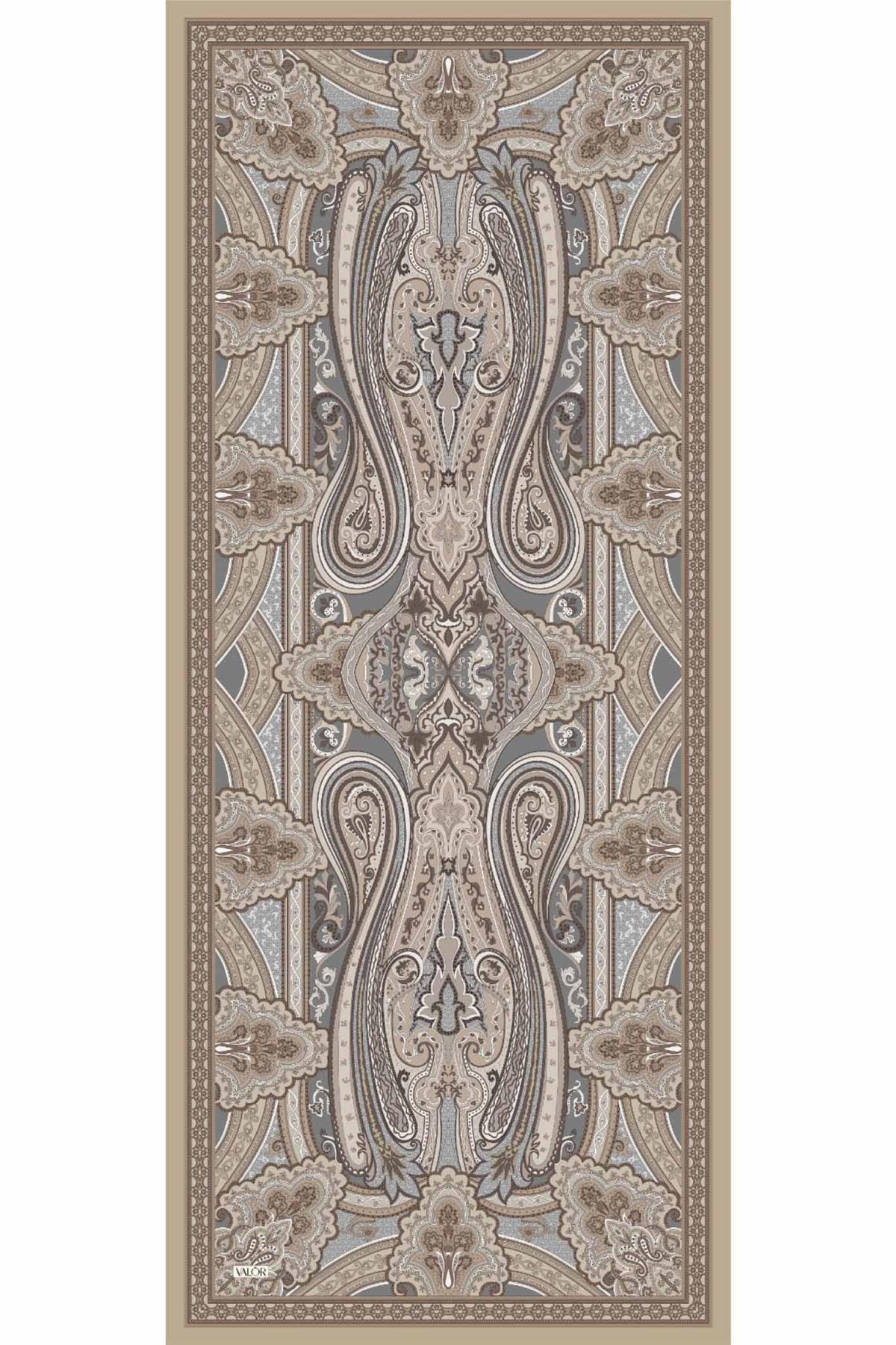 Valor Scarf Vintage Breeze Retro Desen Şal 2524-Duman