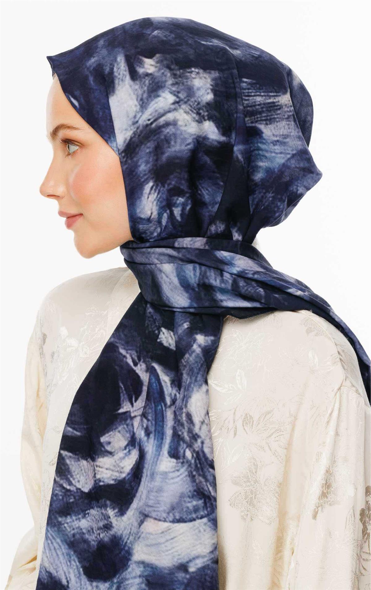 Valor Scarf Watercolor Dark Rose Şal 10112024-2494