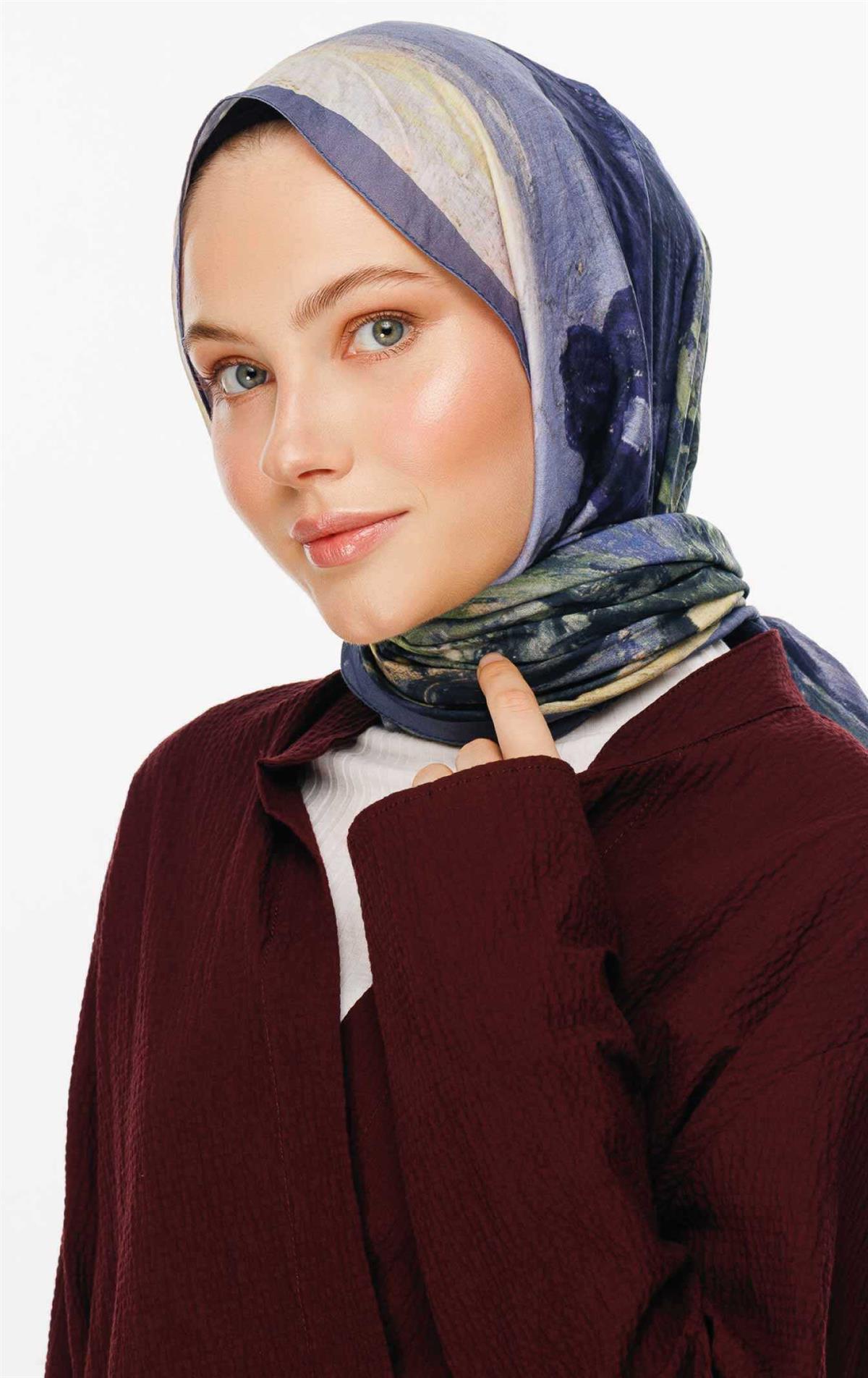 Valor Scarf Watercolor Moss Şal 07112024-2503