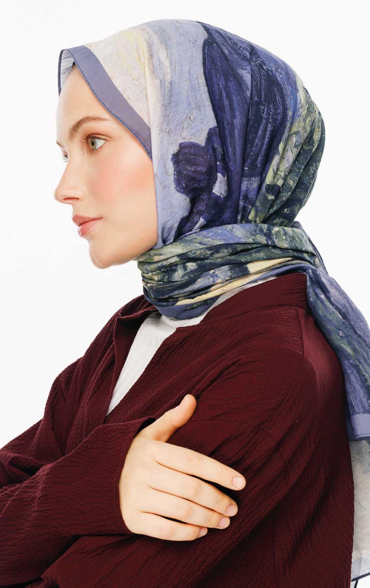Valor Scarf Watercolor Moss Şal 07112024-2503