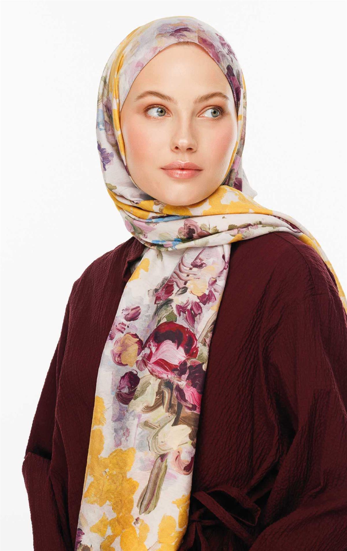 Valor Scarf Watercolor Violet Şal 23122024-2501