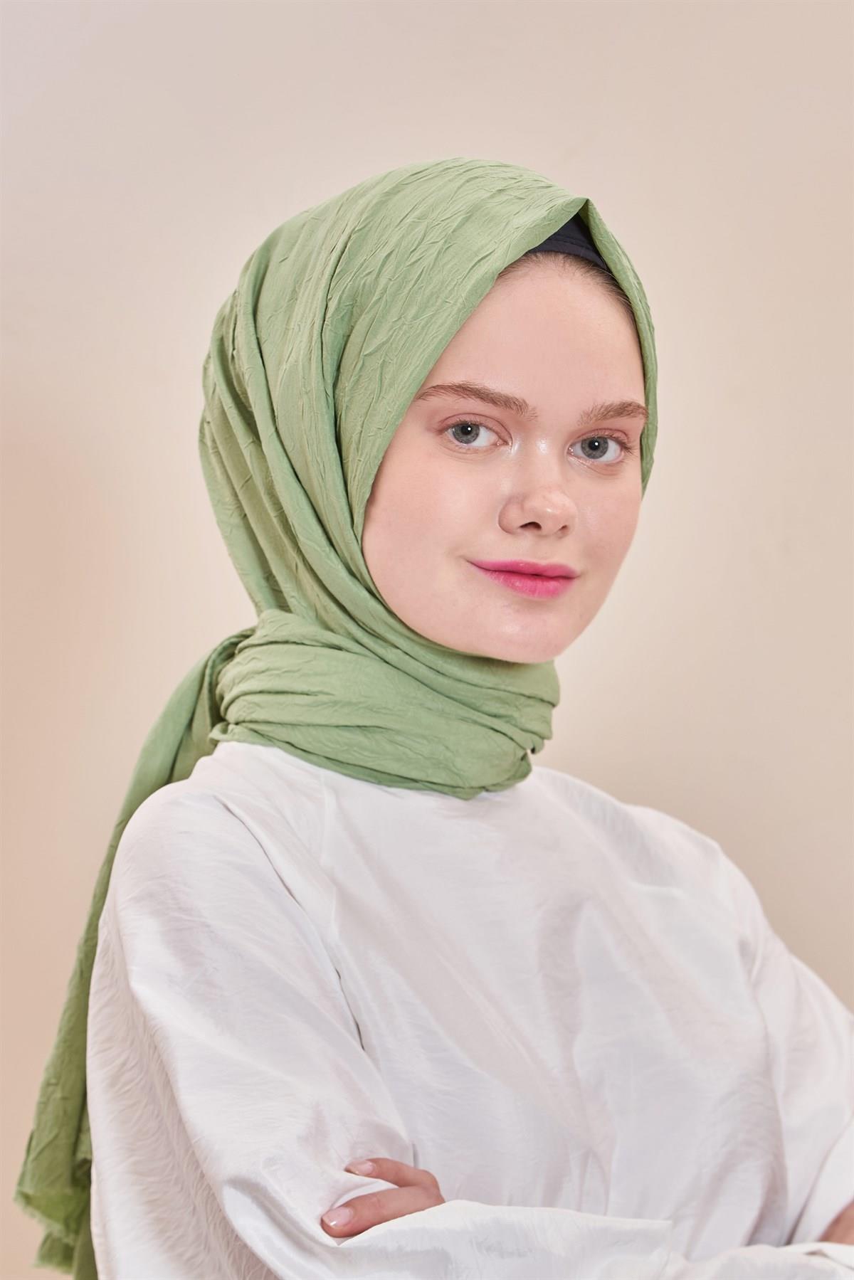 Viva Bambu Kraş (Crush) Şal 2055-Çimen