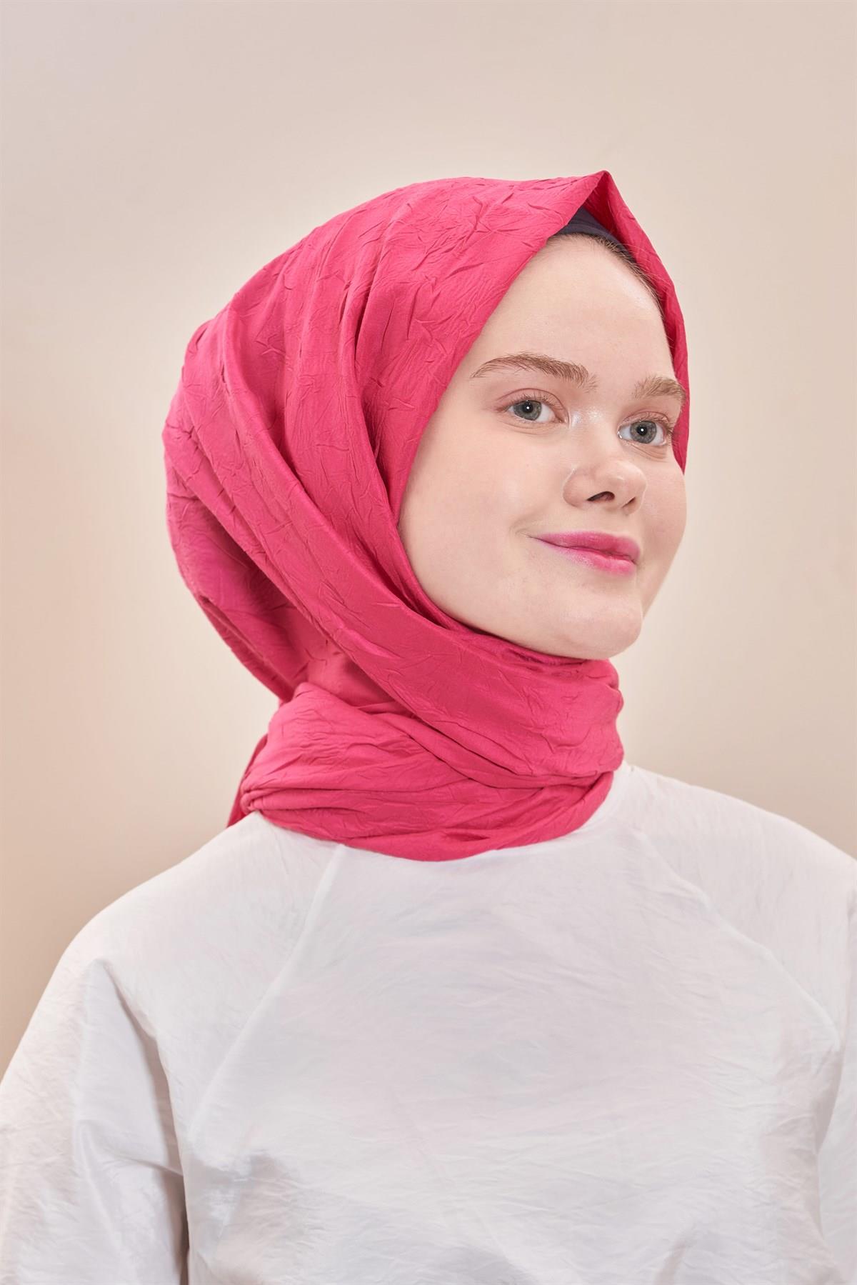 Viva Bambu Kraş (Crush) Şal 2055-Fuşya