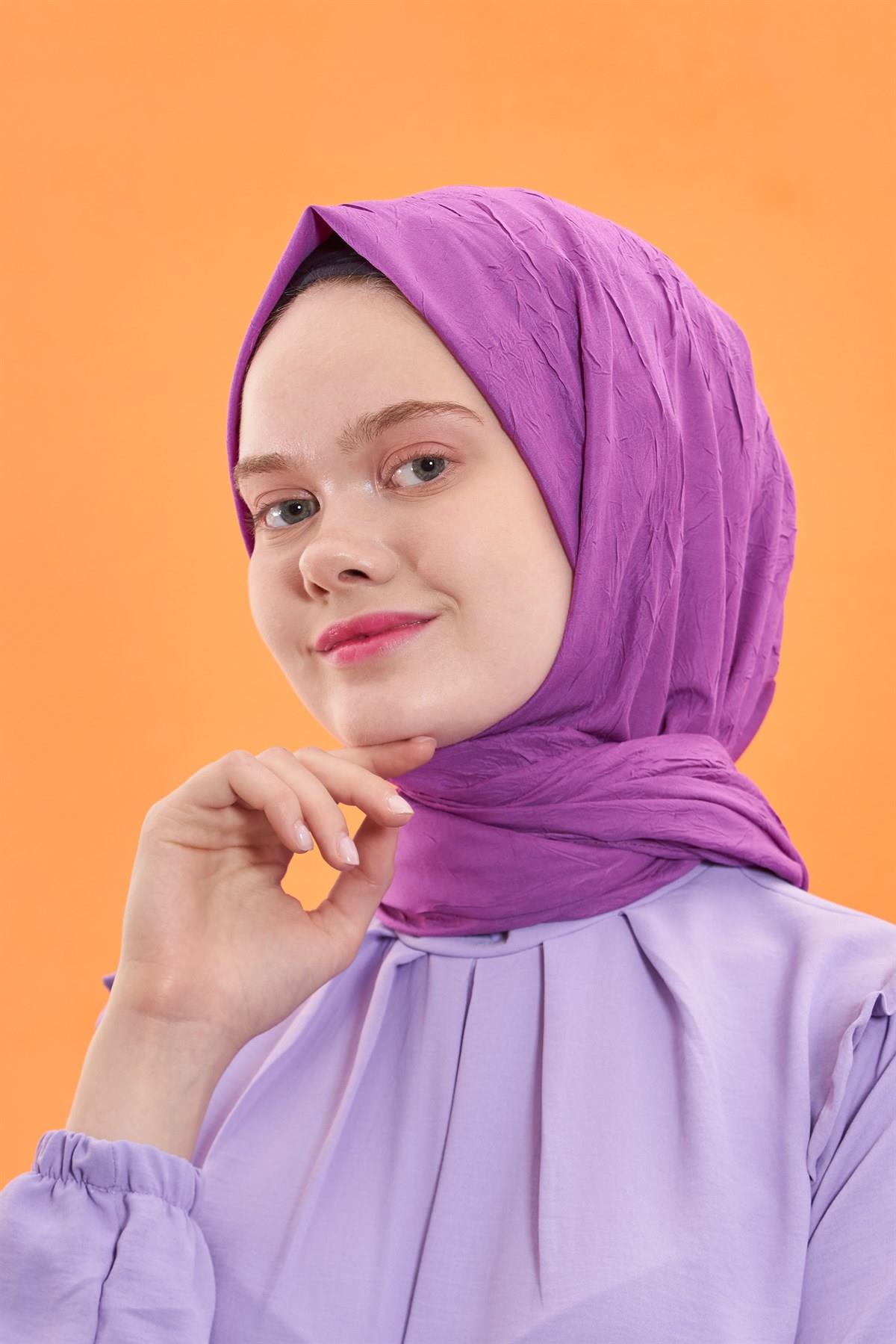 Viva Bambu Kraş (Crush) Şal 2055-Mor