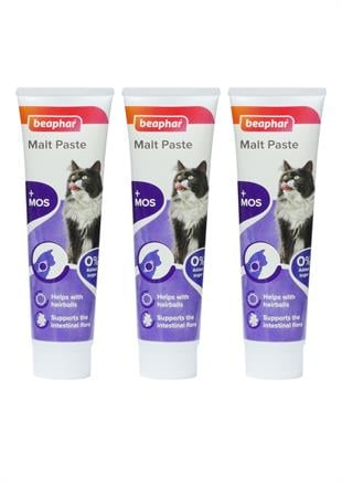 3 x Beaphar Duo Active Kediler için Malt Macunu